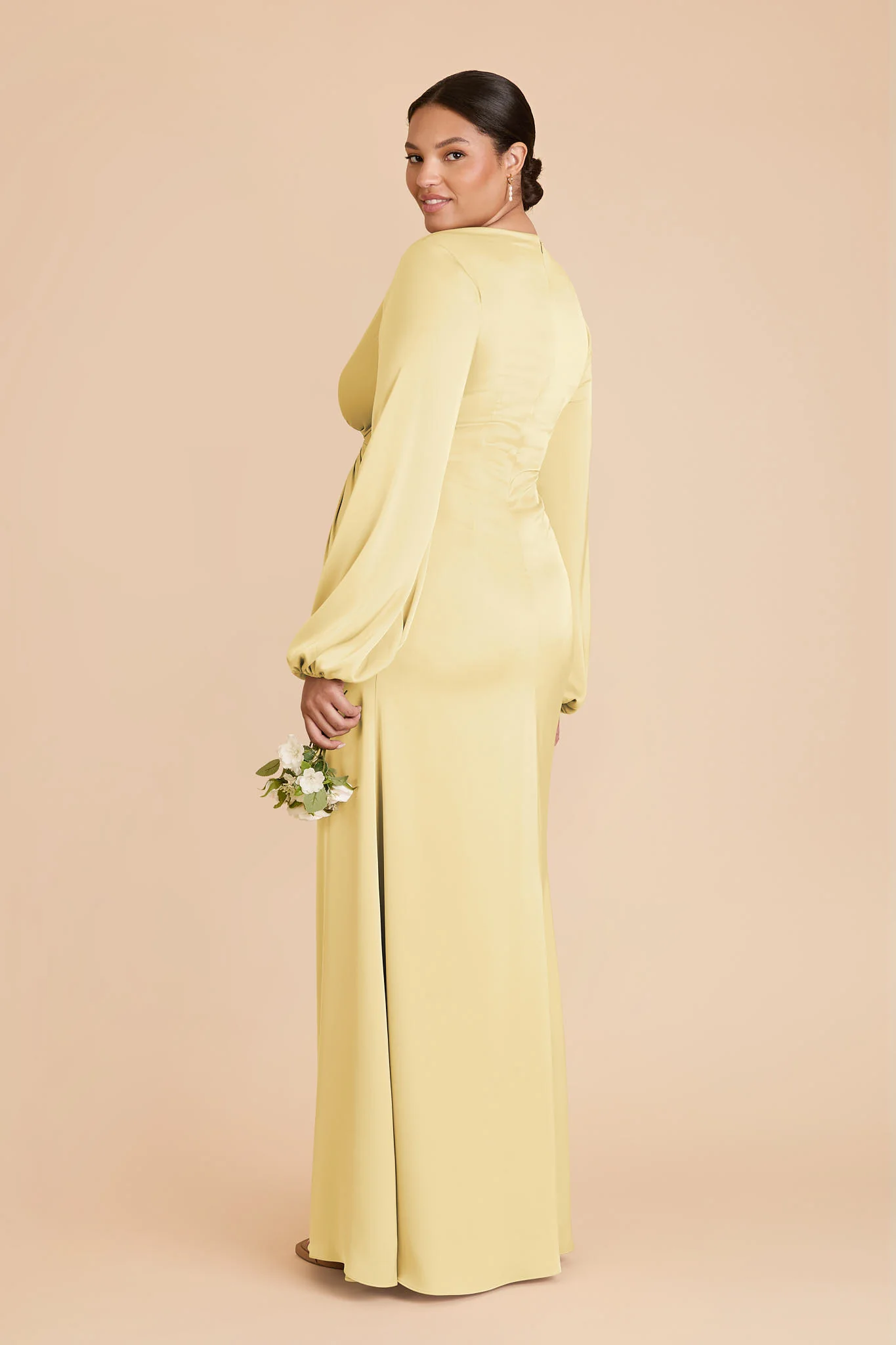 Juniper Matte Satin Dress - Lemon Sorbet - Image 7