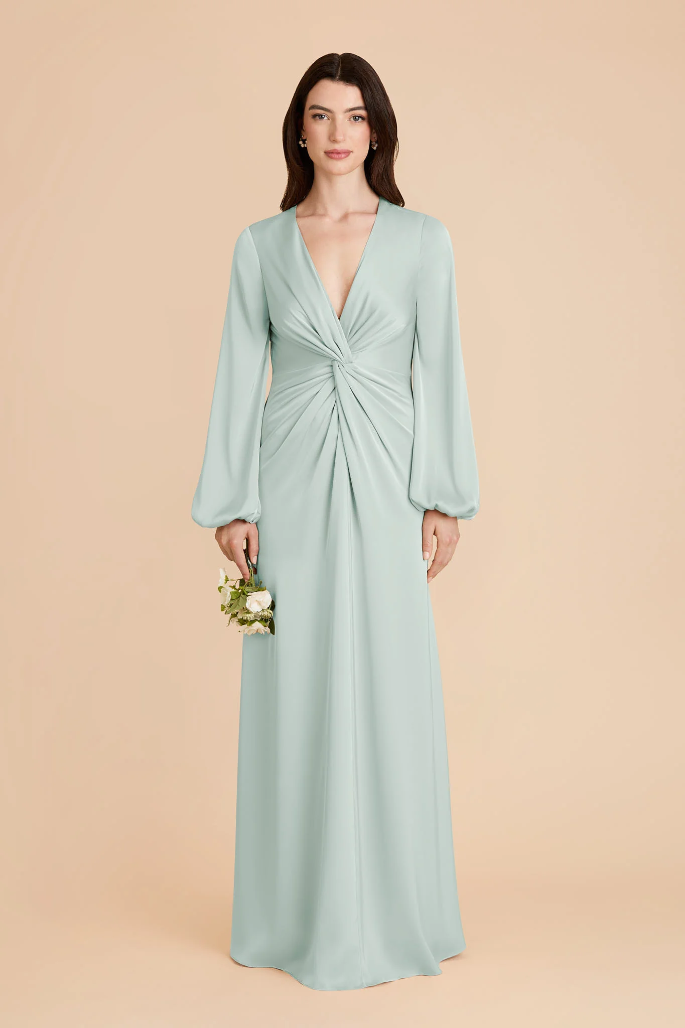 Juniper Matte Satin Dress - Mint