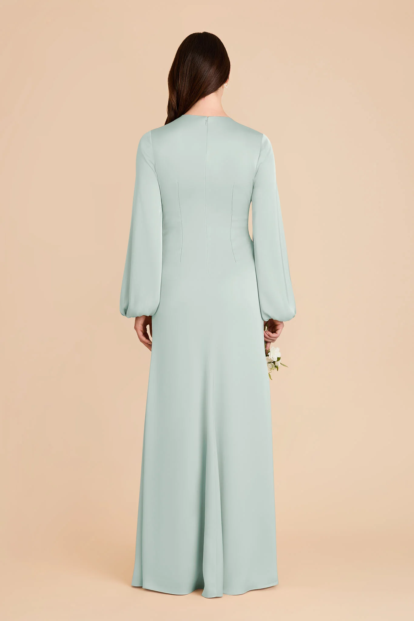 Juniper Matte Satin Dress - Mint - Image 5