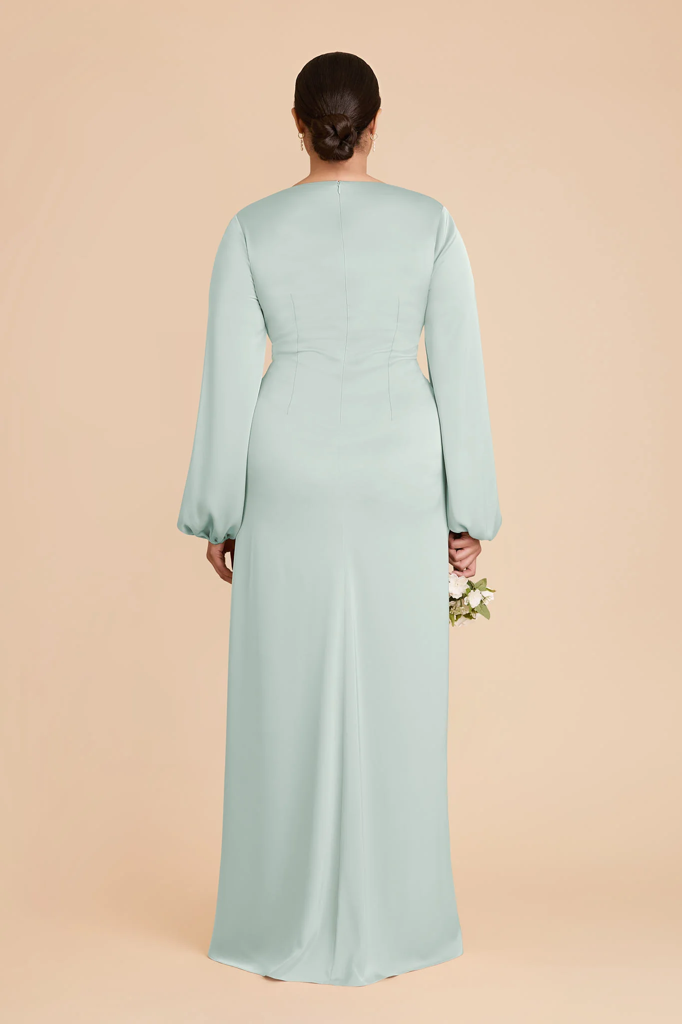 Juniper Matte Satin Dress - Mint - Image 8