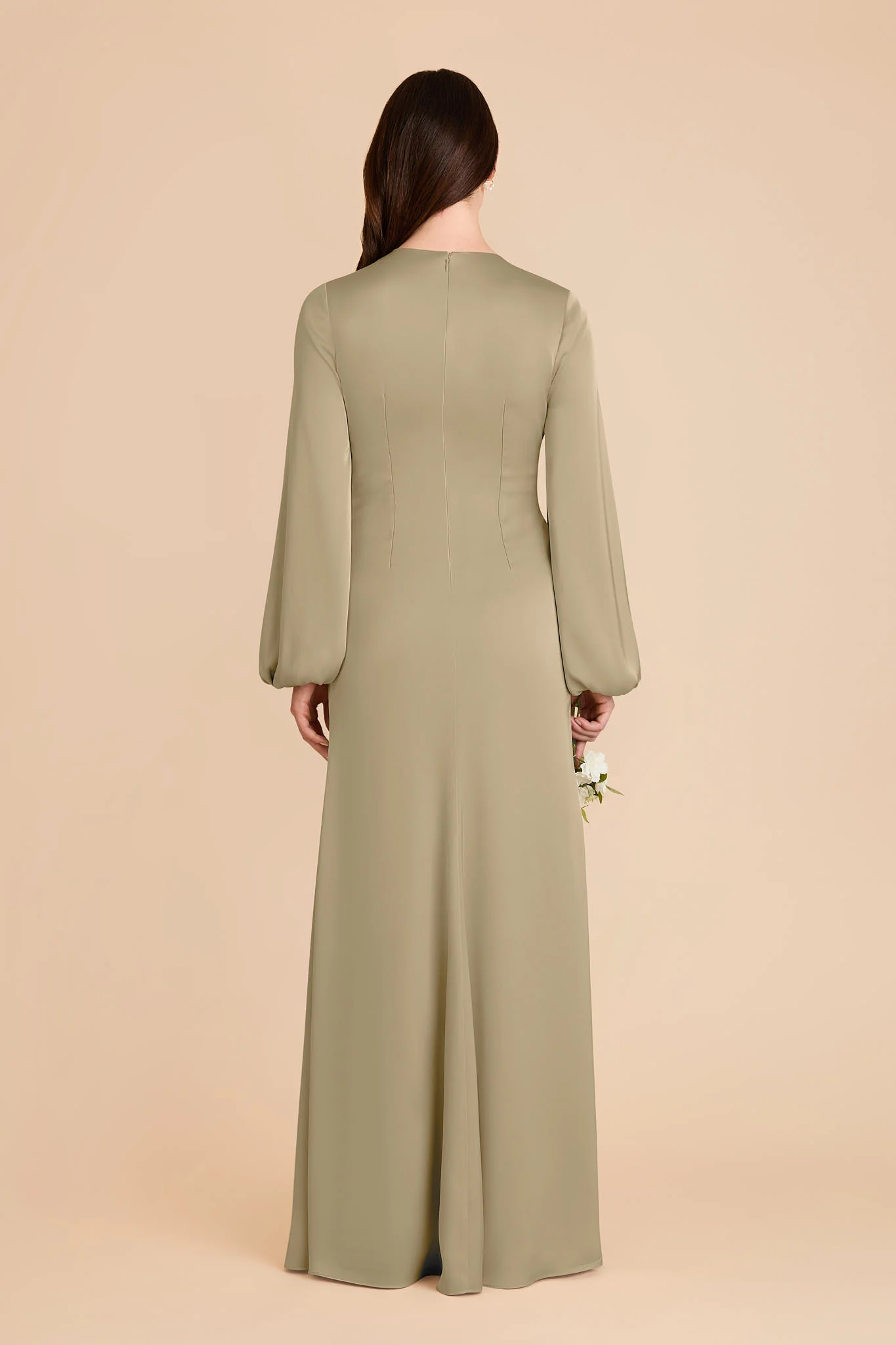 Juniper Matte Satin Dress - Moss Green - Image 5