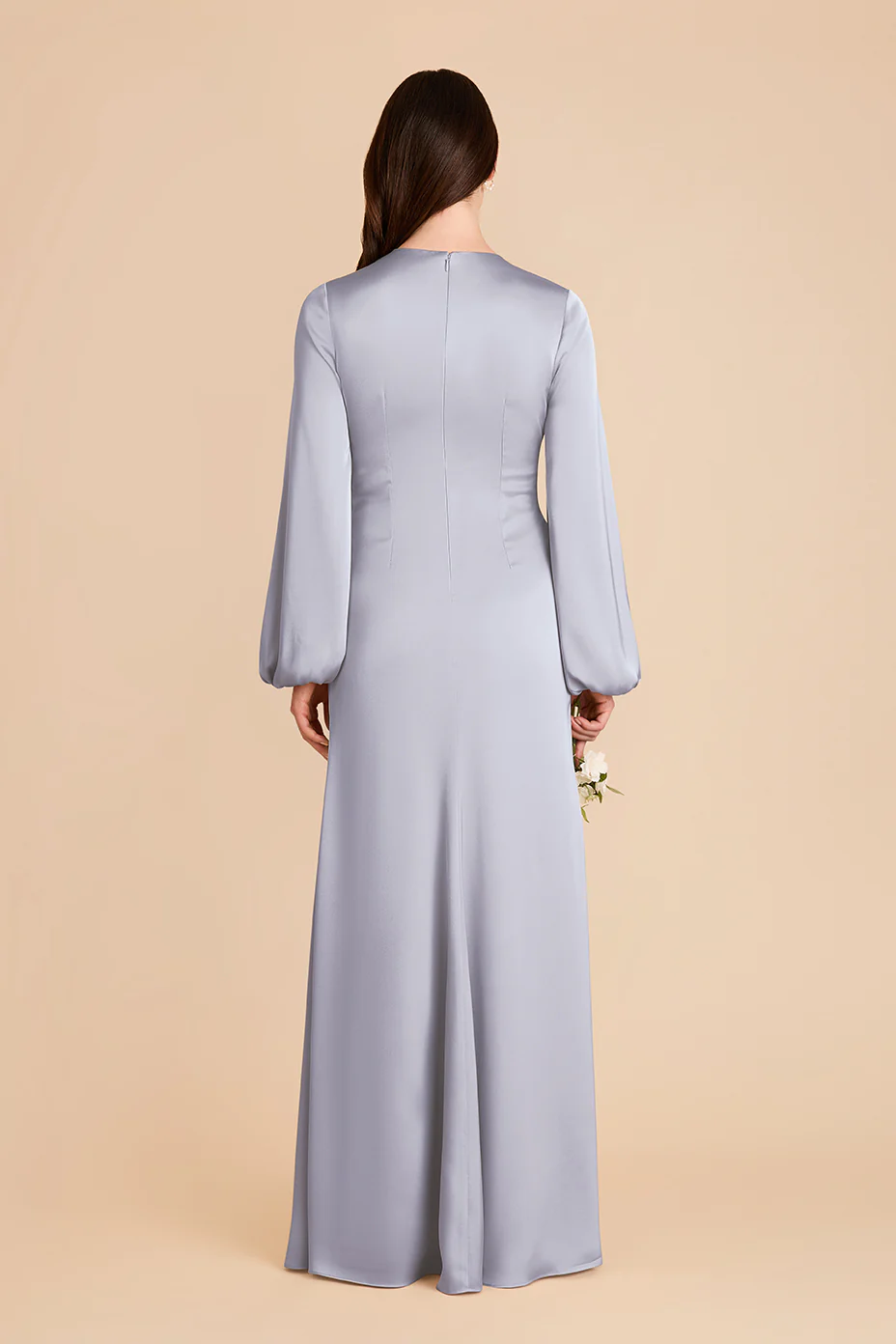 Juniper Matte Satin Dress - Periwinkle Blue - Image 5