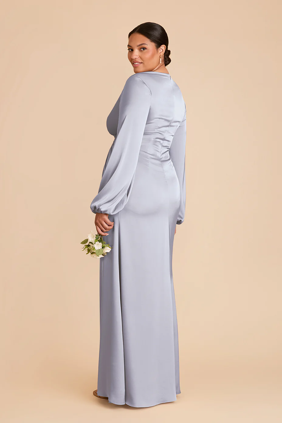 Juniper Matte Satin Dress - Periwinkle Blue - Image 7