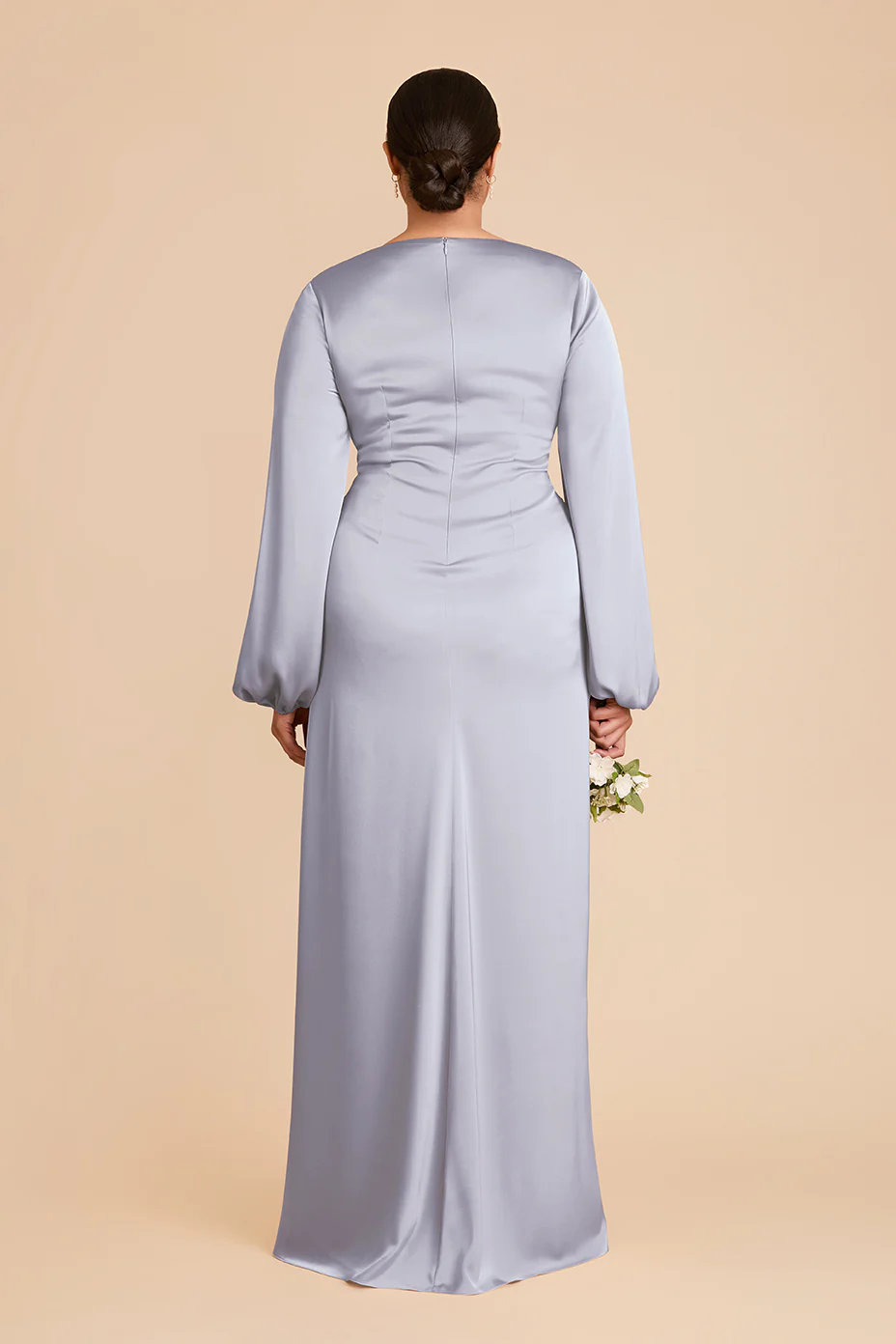 Juniper Matte Satin Dress - Periwinkle Blue - Image 8