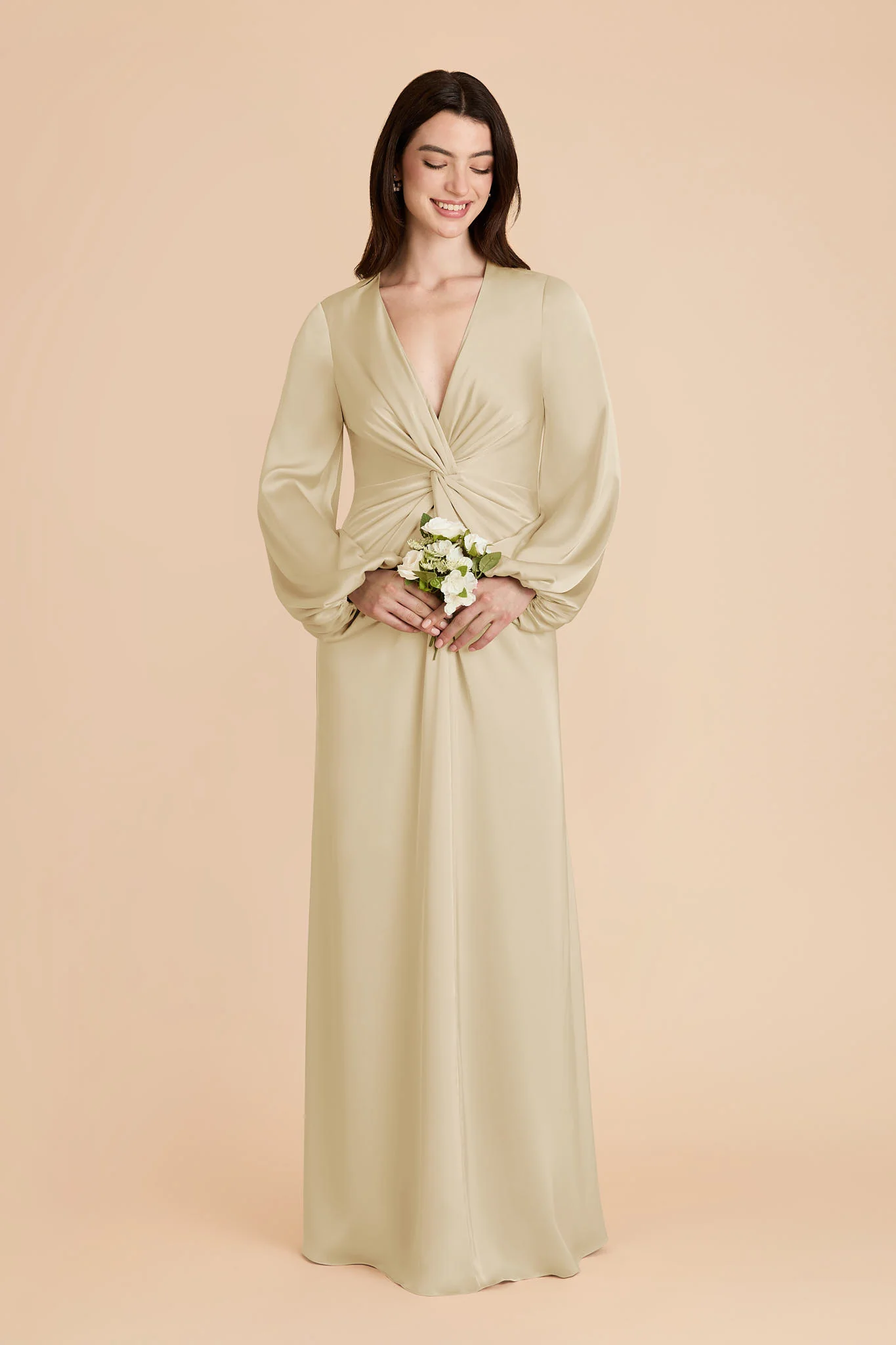 Juniper Matte Satin Dress - Prosecco