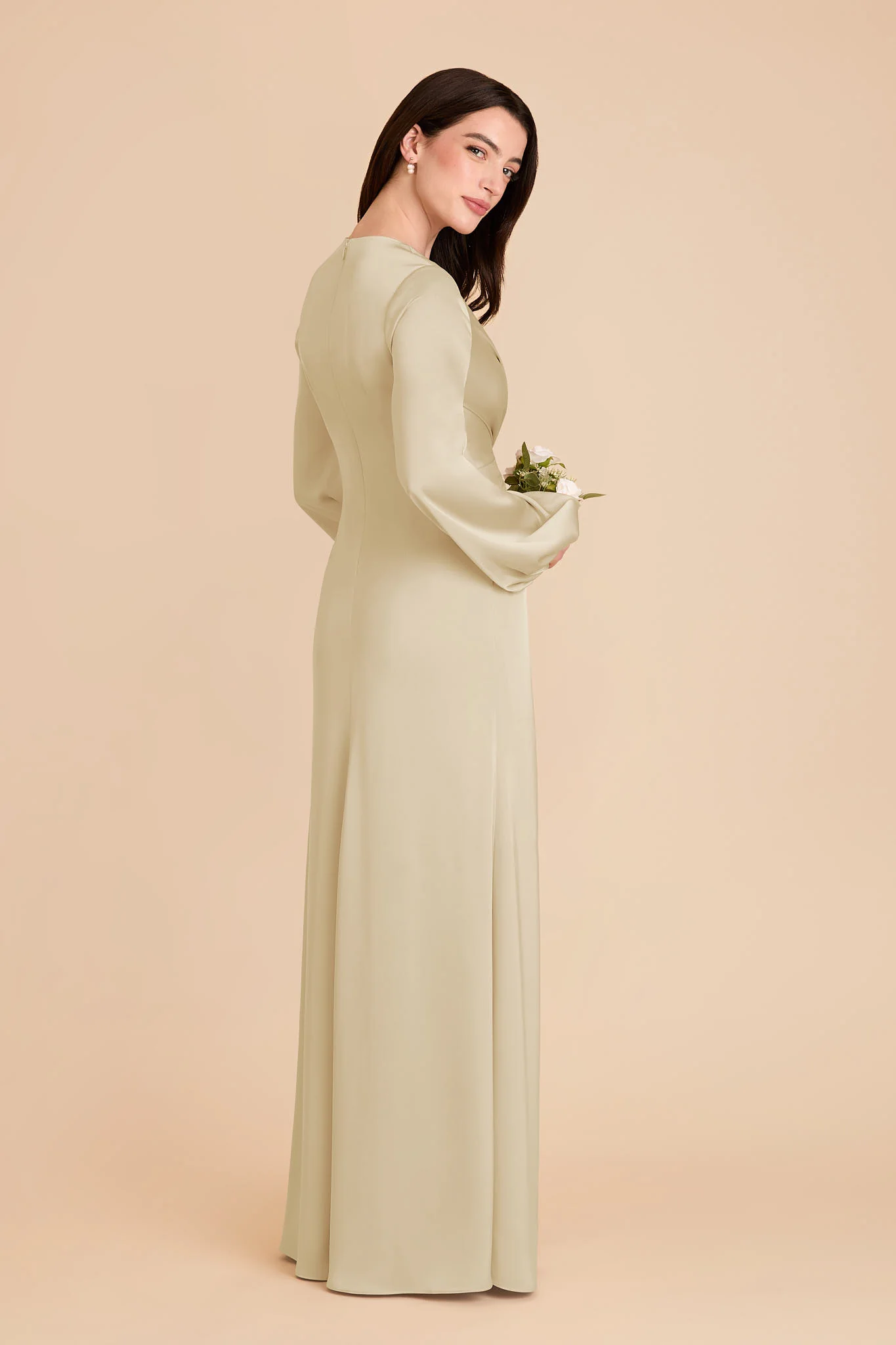 Juniper Matte Satin Dress - Prosecco - Image 4