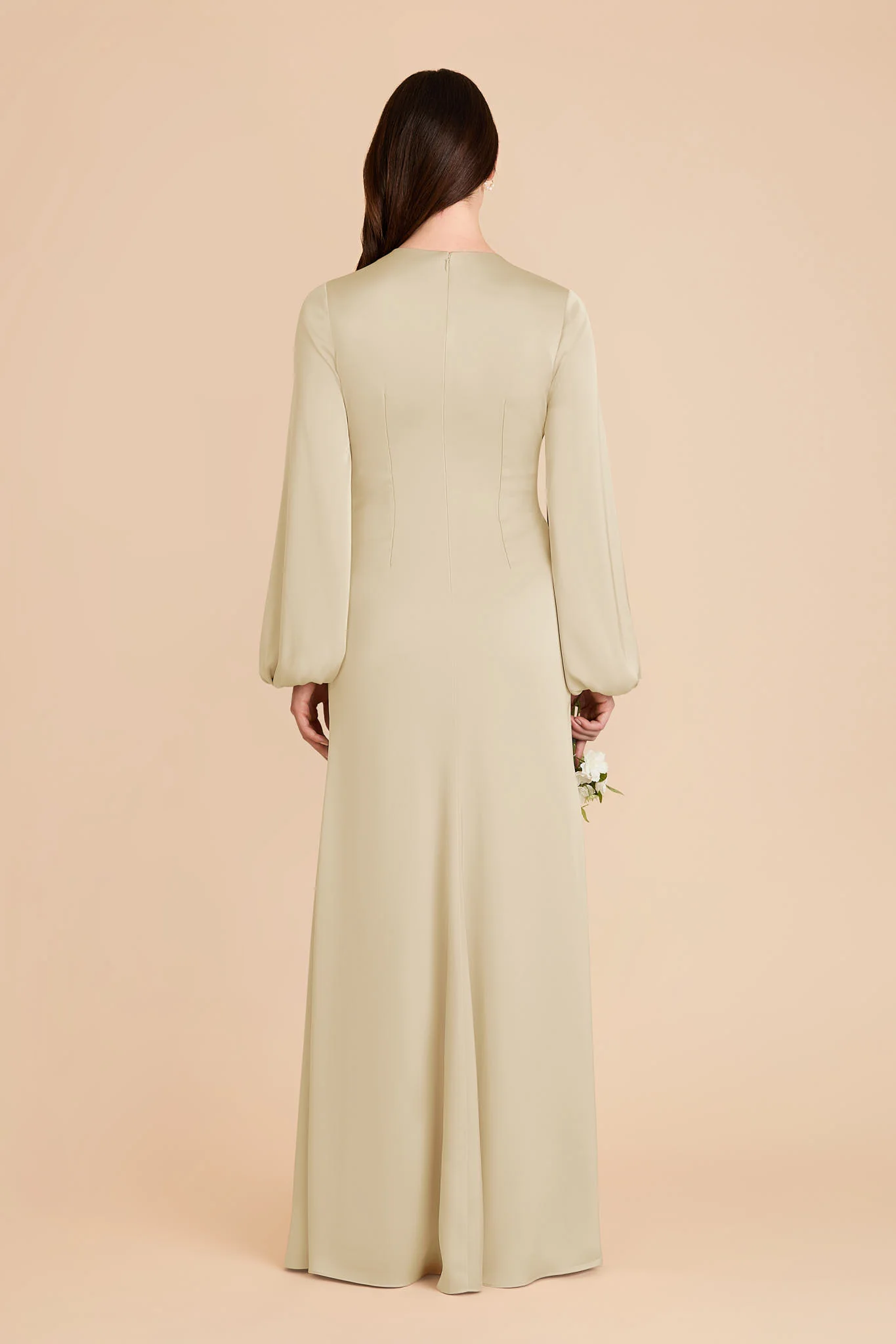 Juniper Matte Satin Dress - Prosecco - Image 5