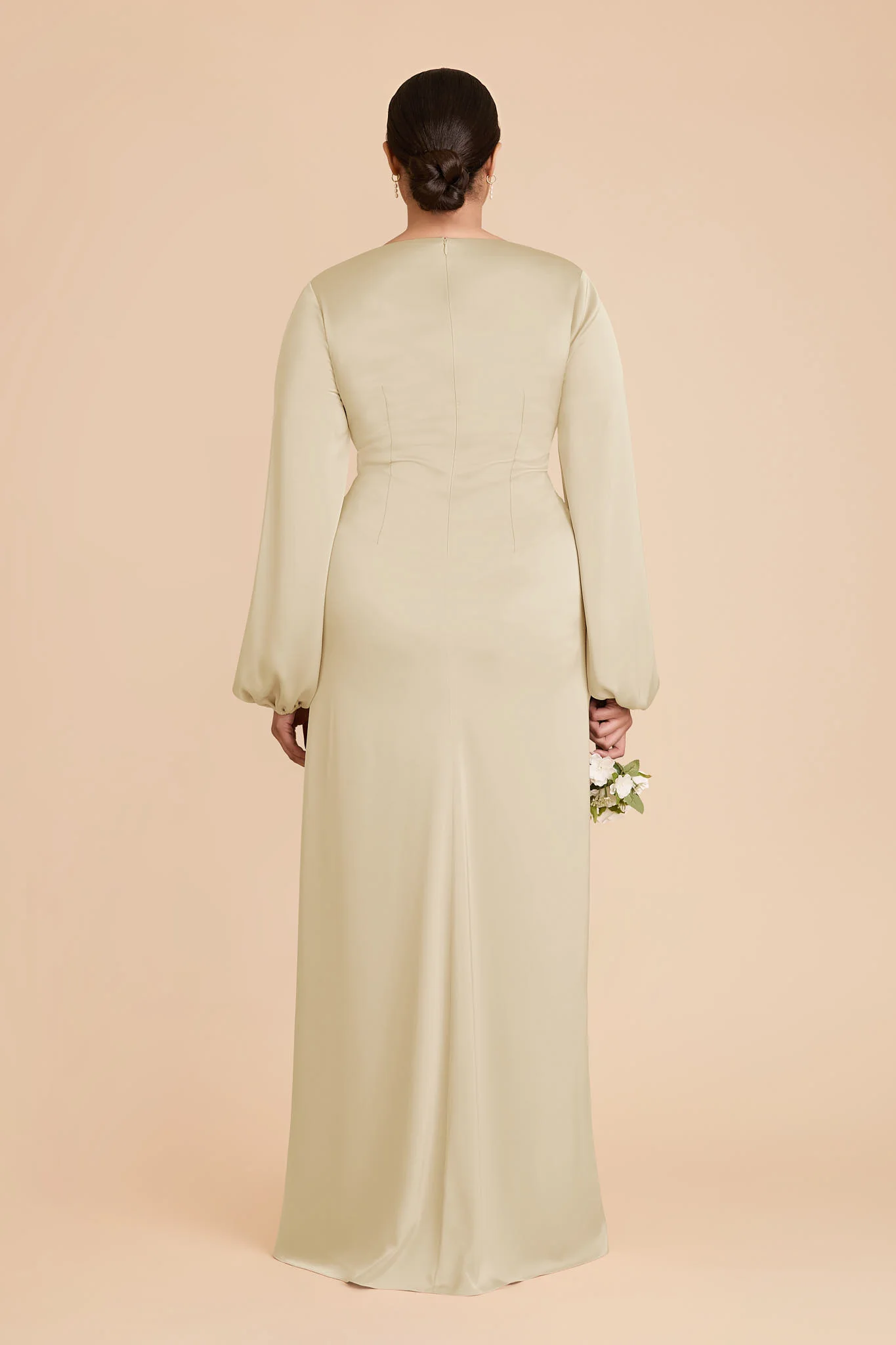 Juniper Matte Satin Dress - Prosecco - Image 8