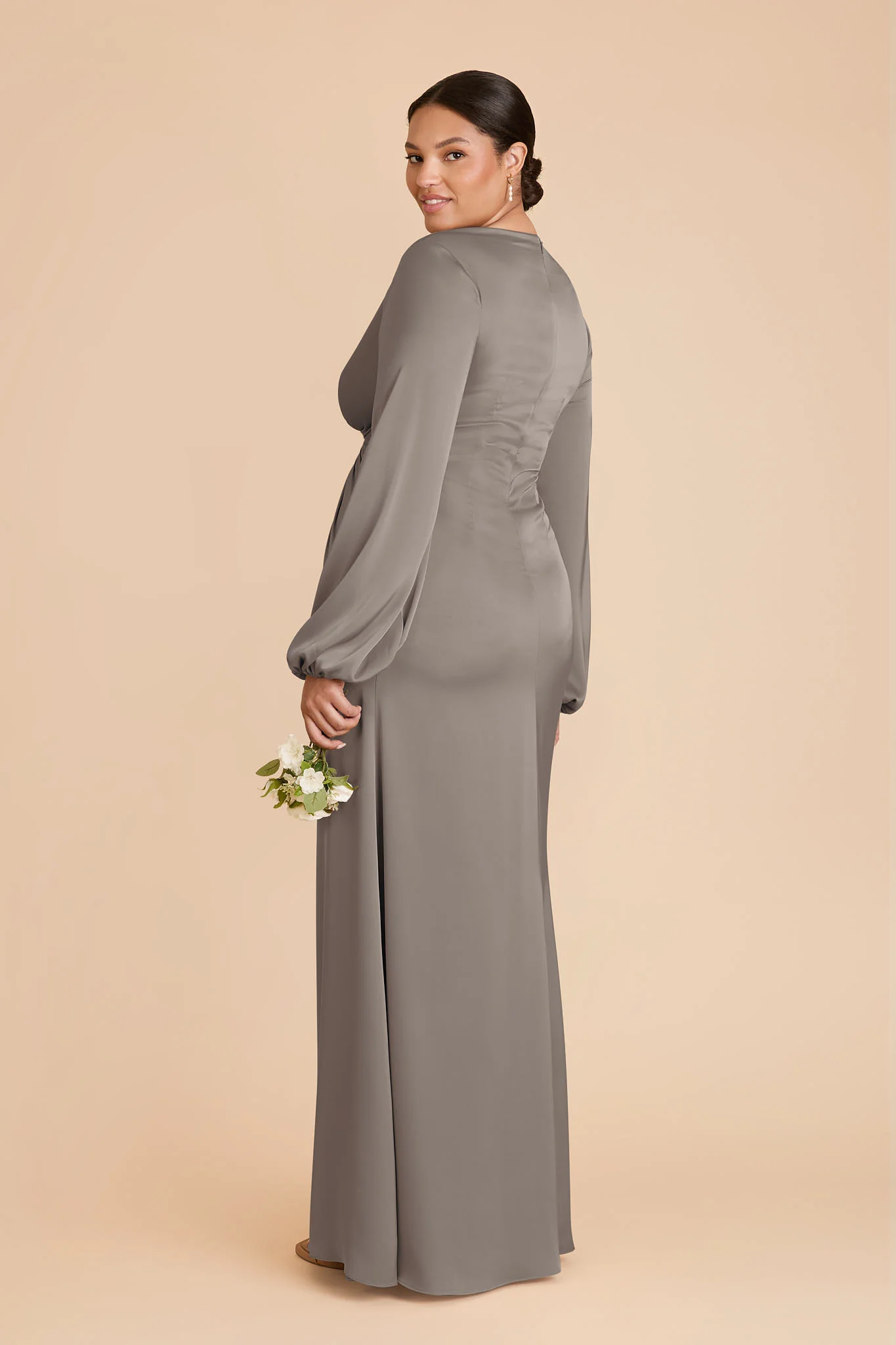 Juniper Matte Satin Dress - Quartz - Image 7