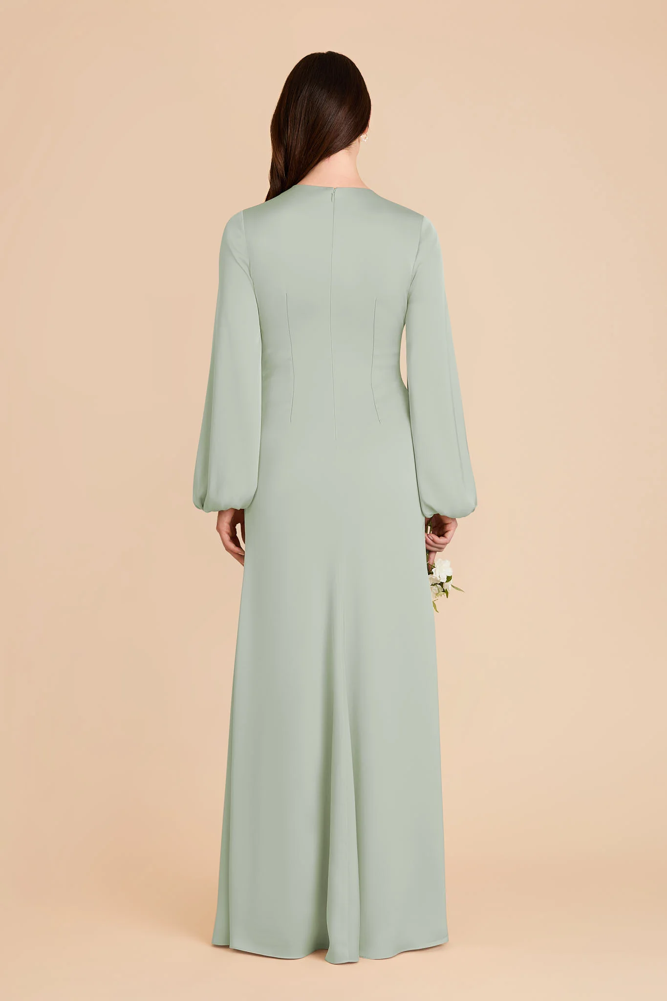 Juniper Matte Satin Dress - Sage - Image 5