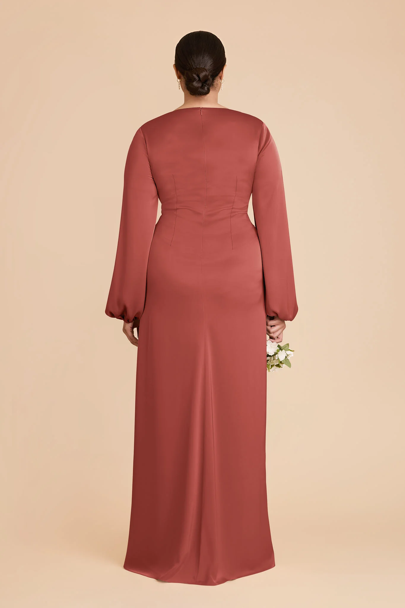 Juniper Matte Satin Dress - Spice - Image 8