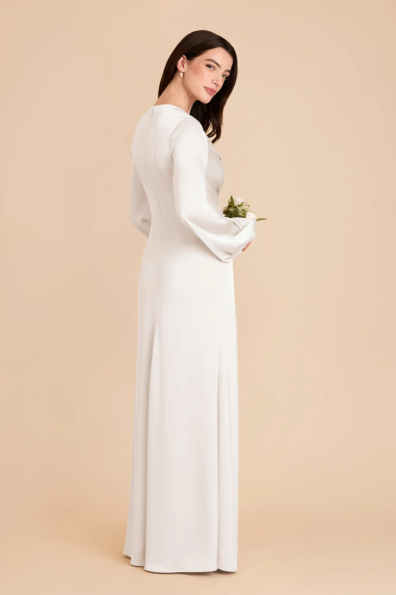 Juniper Matte Satin Dress - White - Image 4