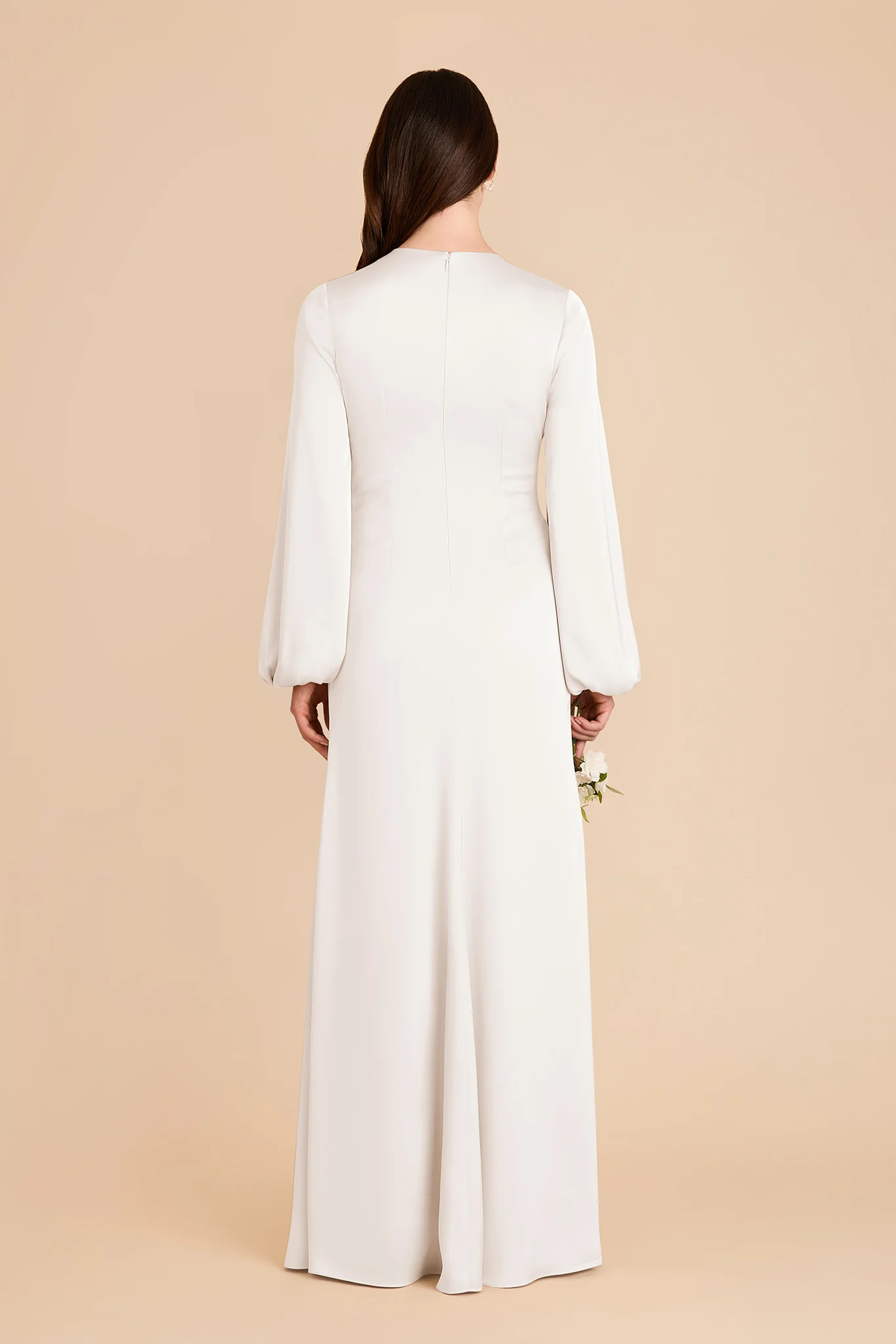 Juniper Matte Satin Dress - White - Image 5