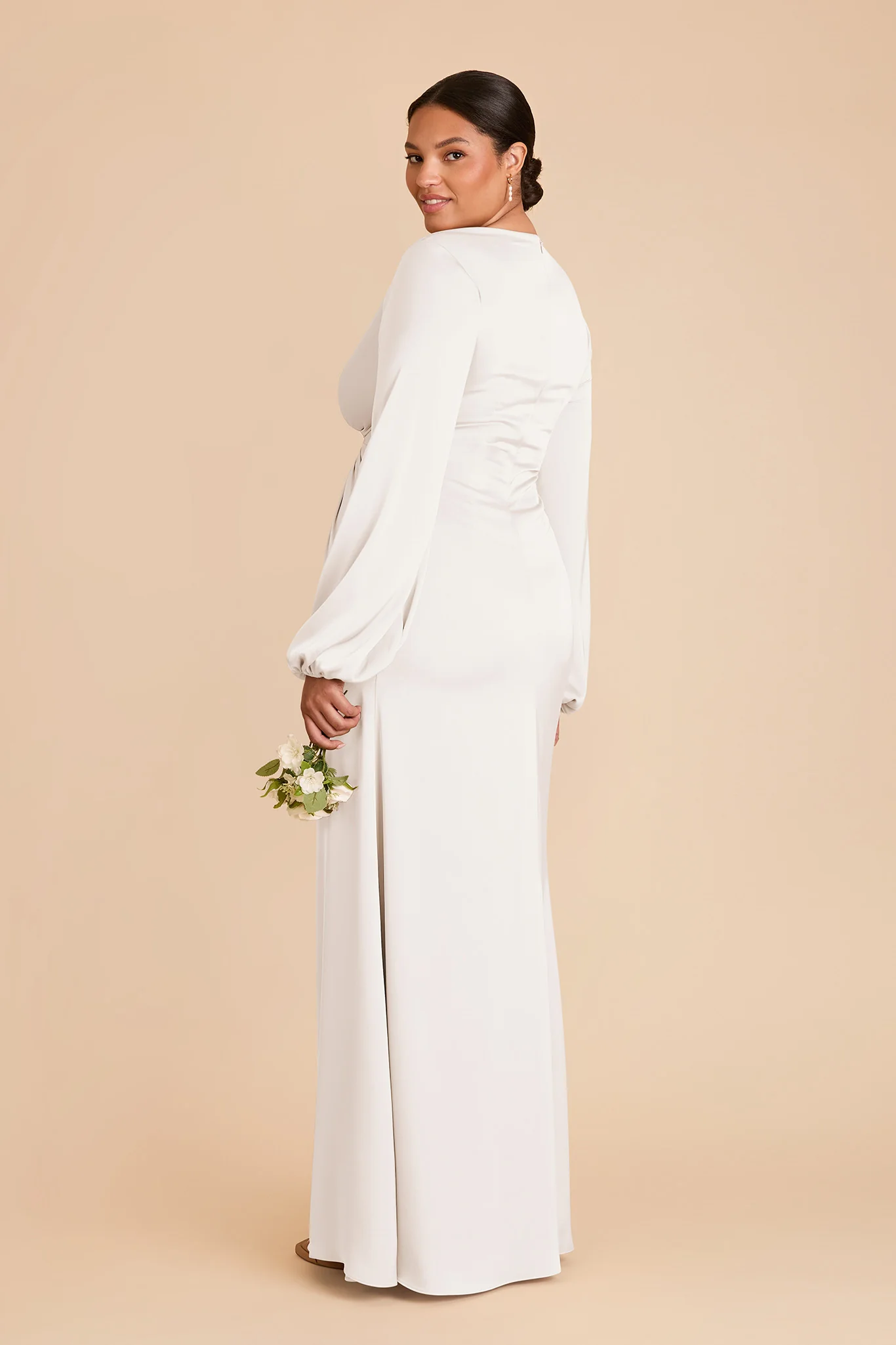 Juniper Matte Satin Dress - White - Image 7