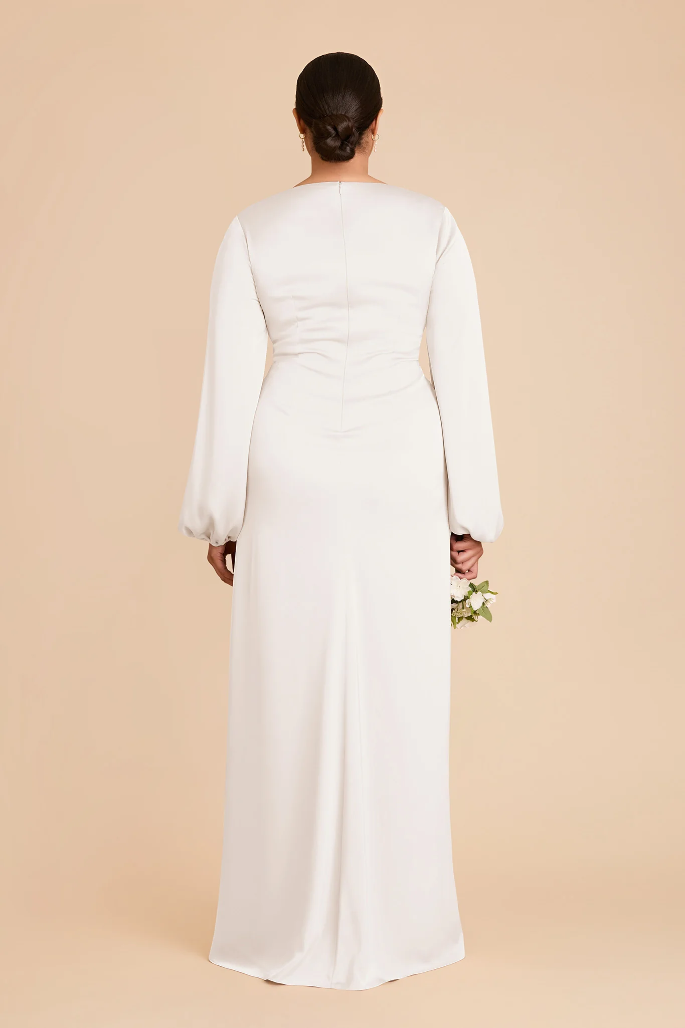 Juniper Matte Satin Dress - White - Image 8