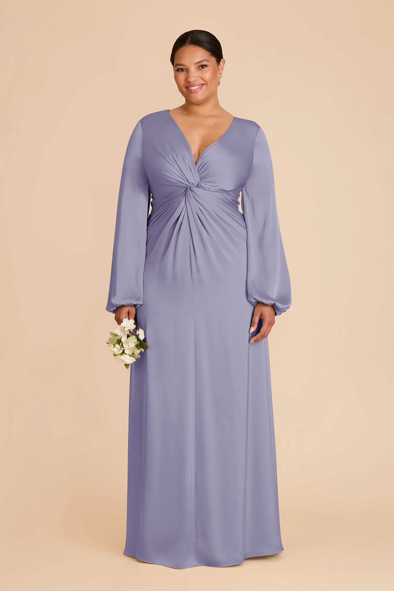 Juniper Matte Satin Dress - Wisteria - Image 6