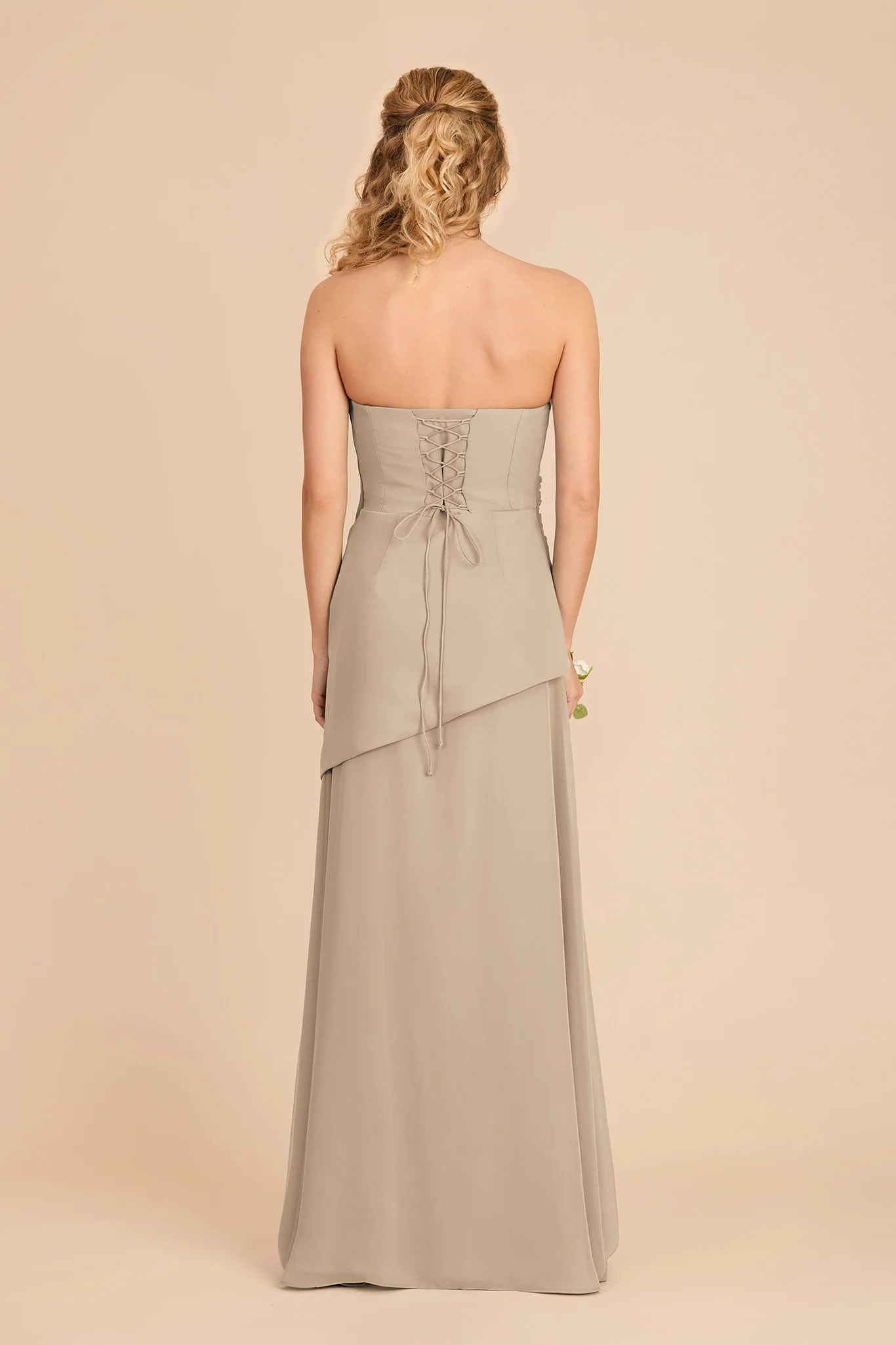 Kai Chiffon Dress - Almond - Image 5