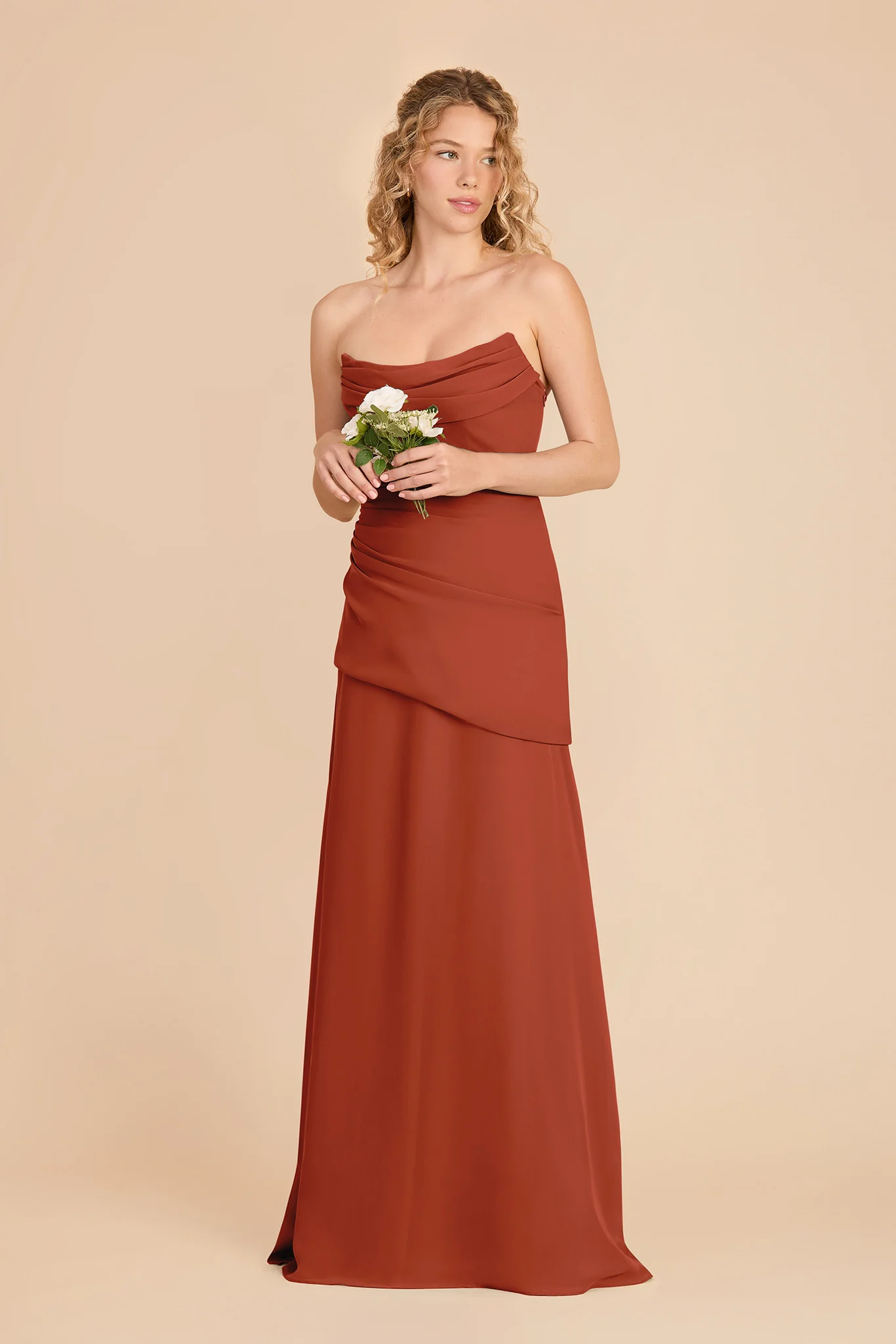Kai Chiffon Dress - Auburn - Image 2