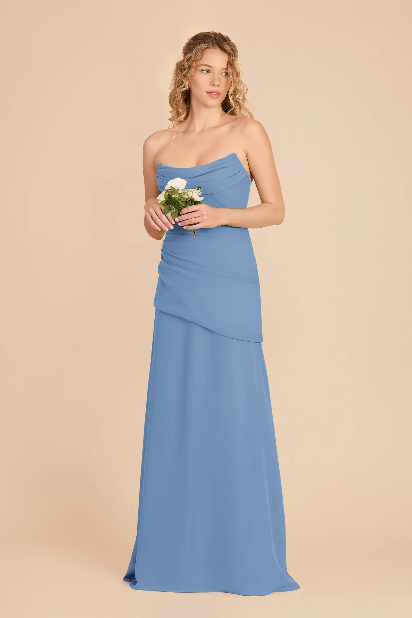 Kai Chiffon Dress - Bluebell - Image 2