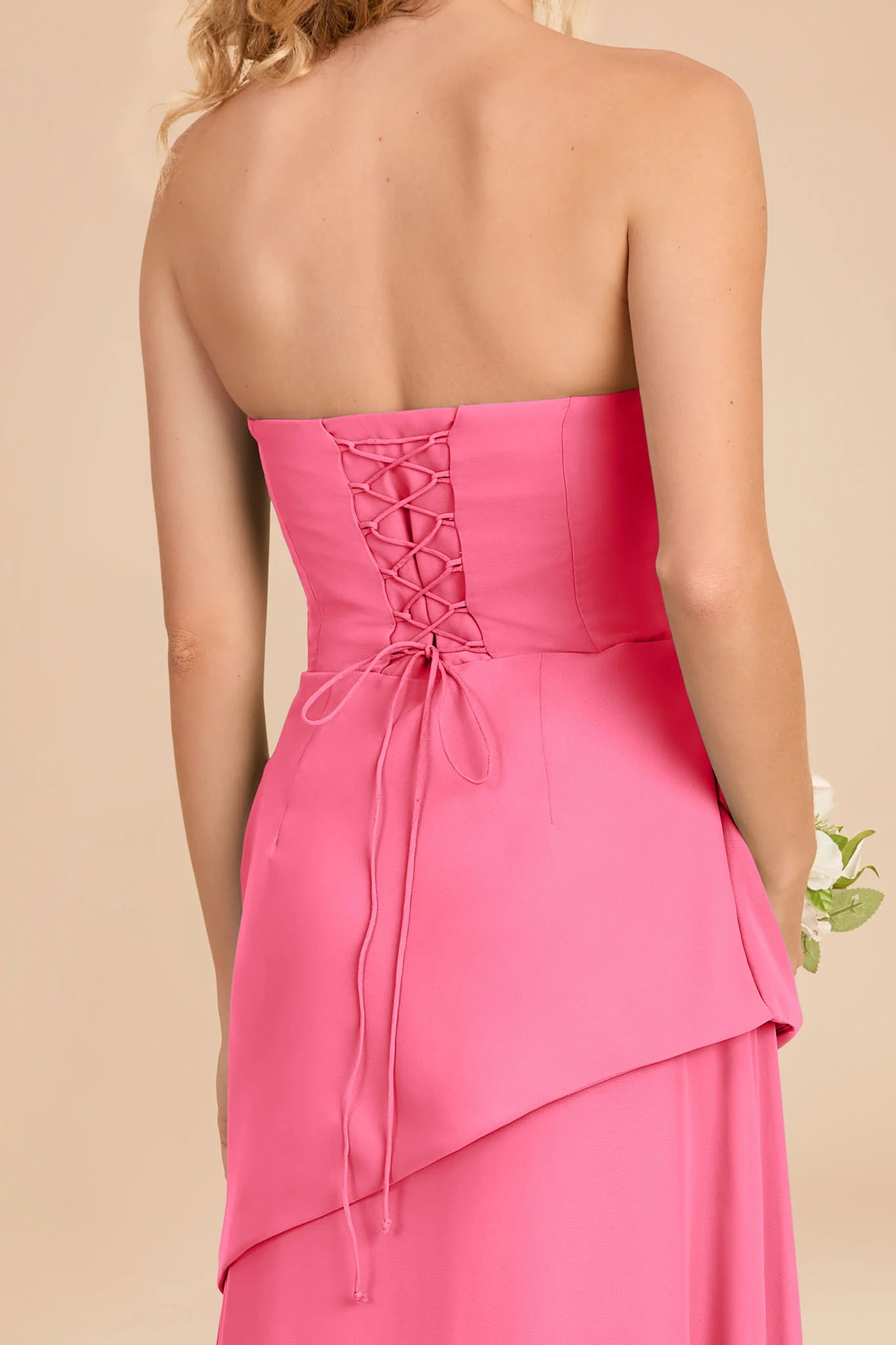 Kai Chiffon Dress - Bon Bon Pink - Image 4