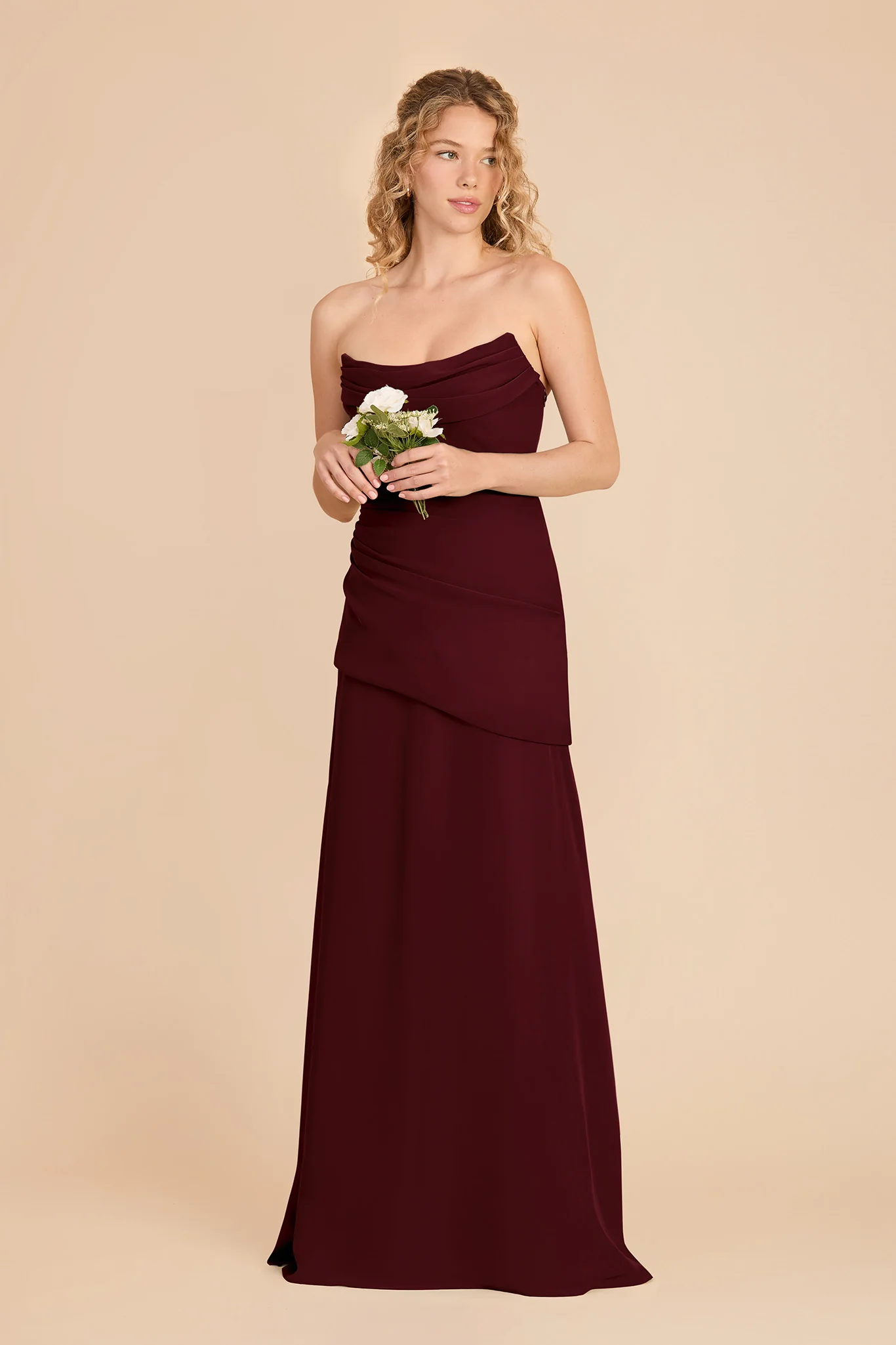 Kai Chiffon Dress - Cabernet - Image 2