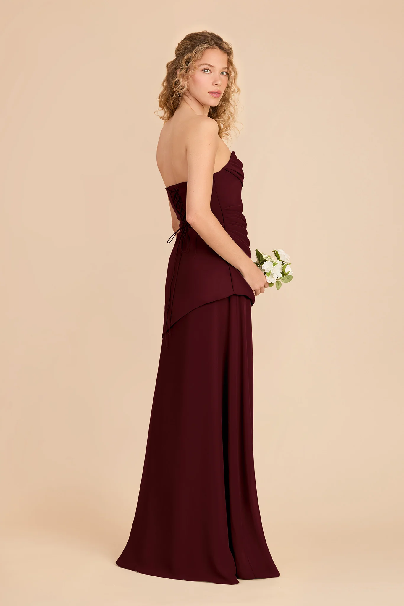 Kai Chiffon Dress - Cabernet - Image 3