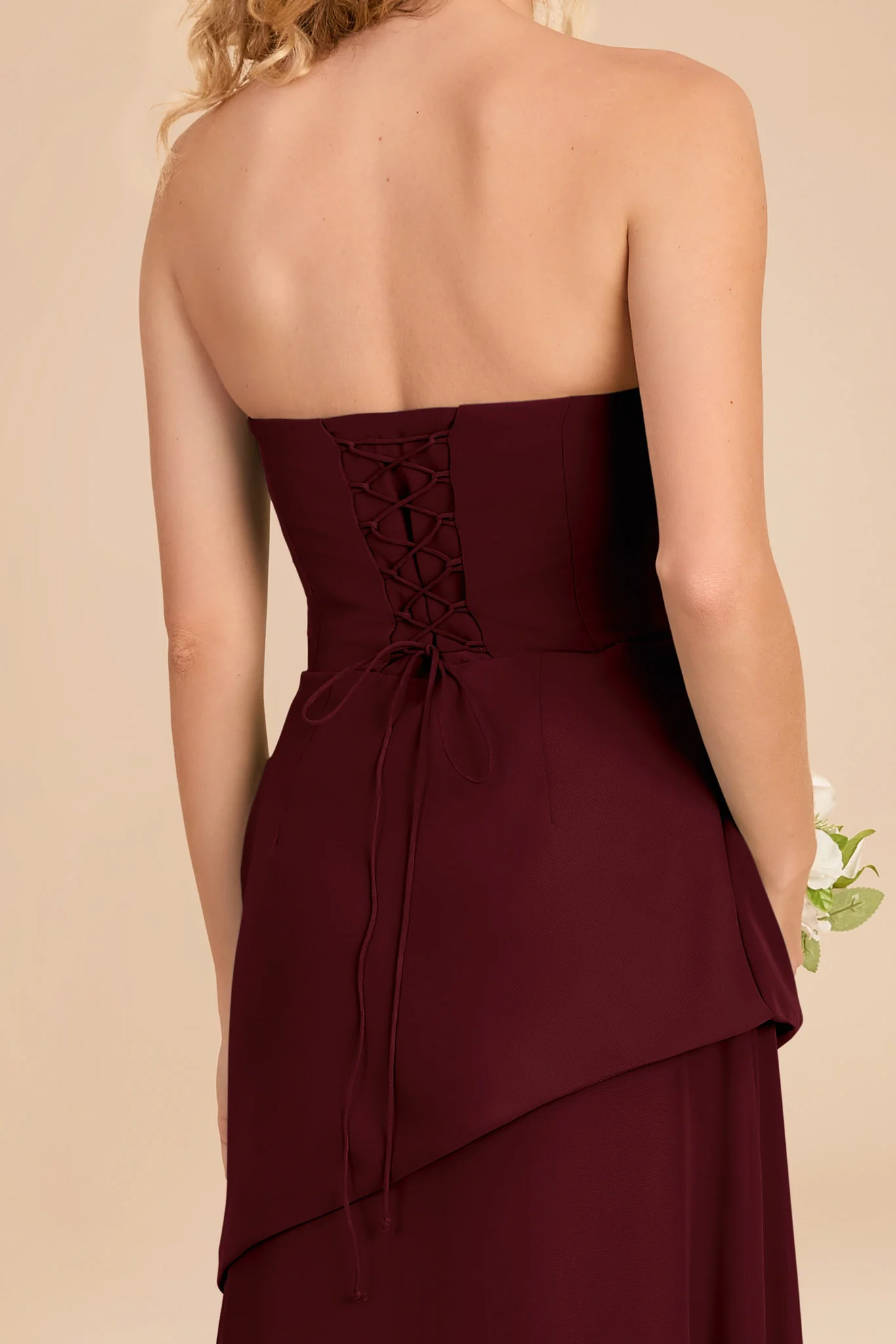 Kai Chiffon Dress - Cabernet - Image 4