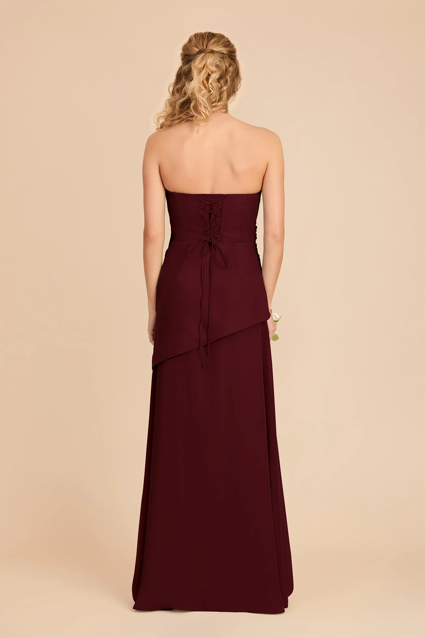 Kai Chiffon Dress - Cabernet - Image 5
