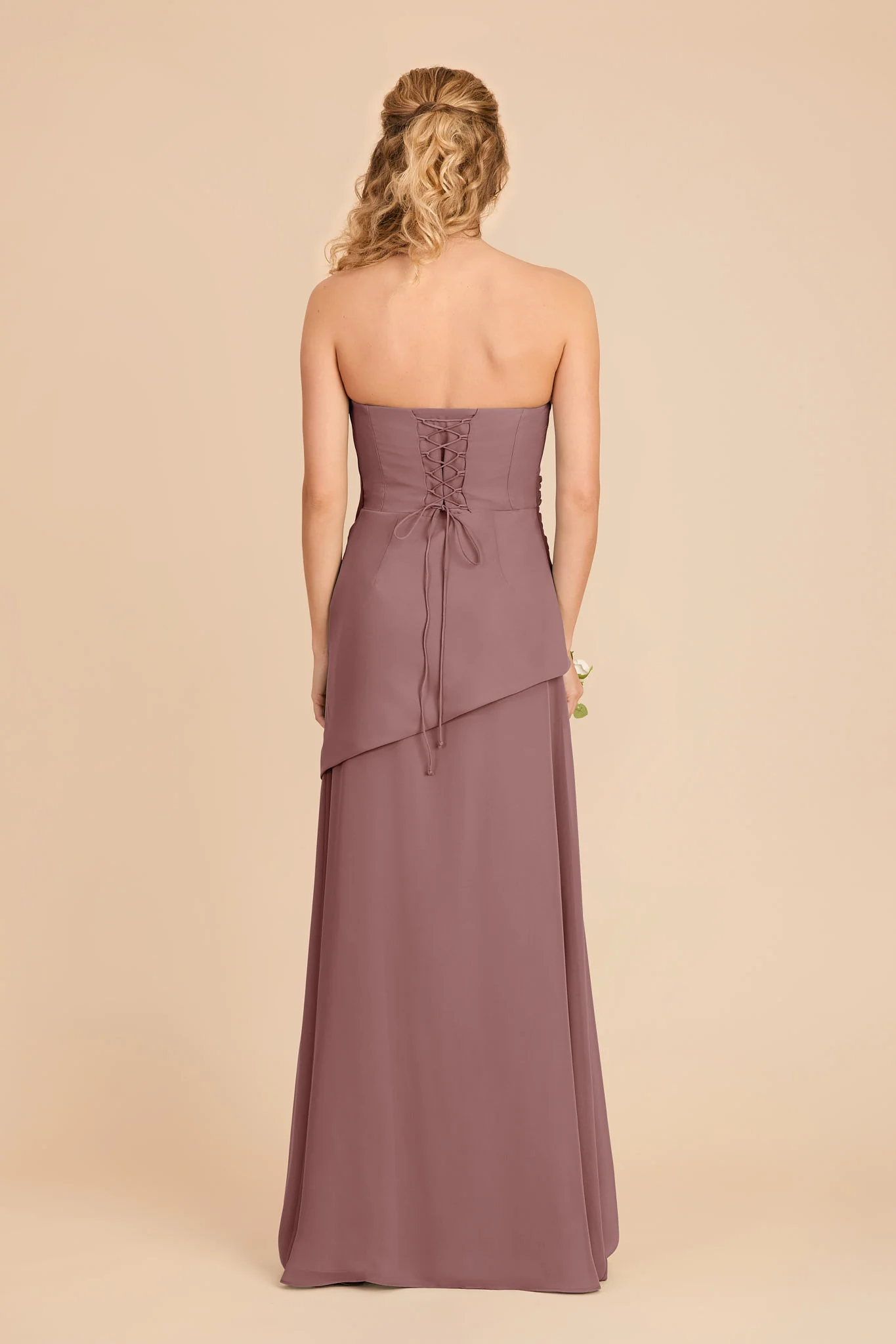 Kai Chiffon Dress - Dark Mauve - Image 5