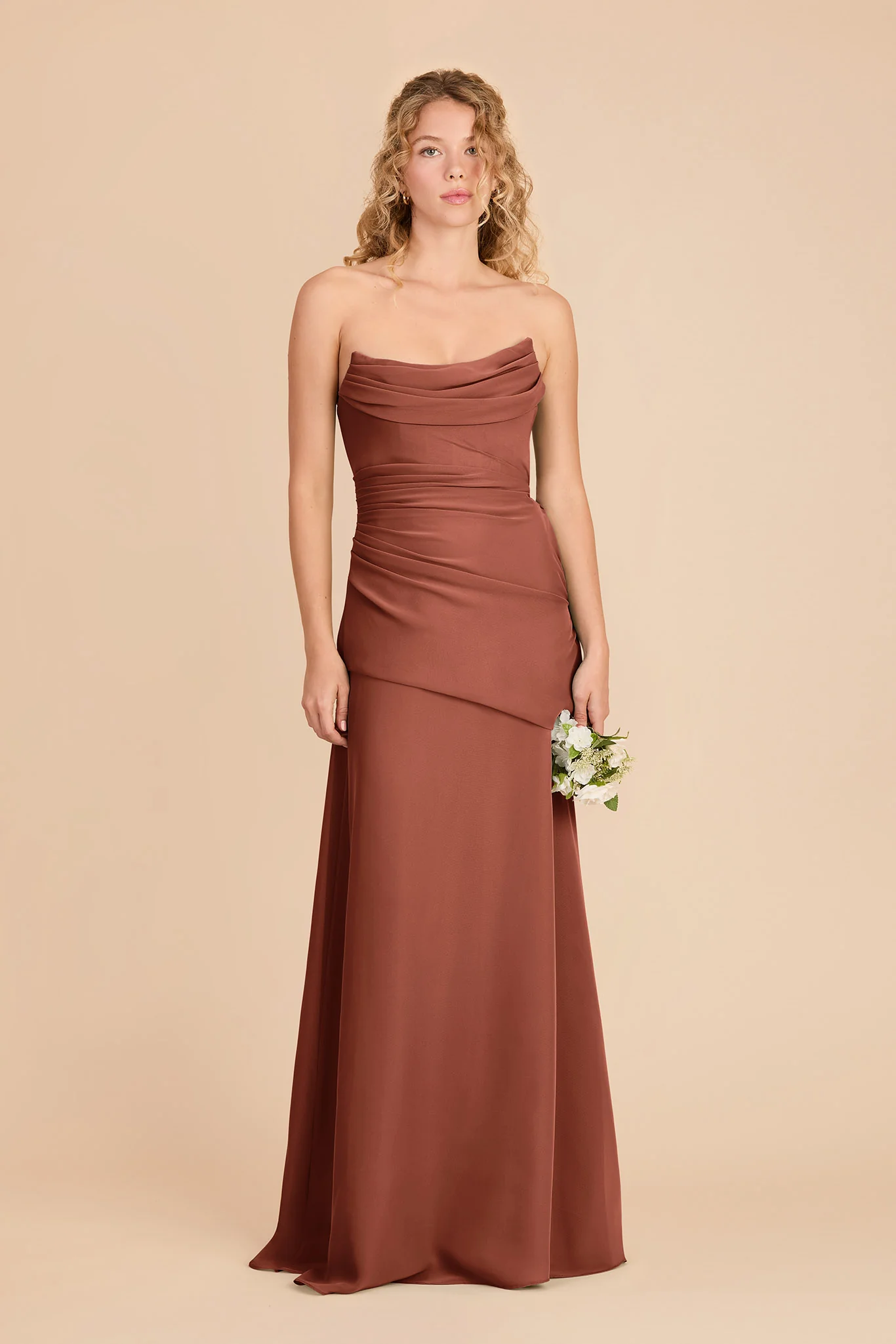 Kai Chiffon Dress - Desert Rose