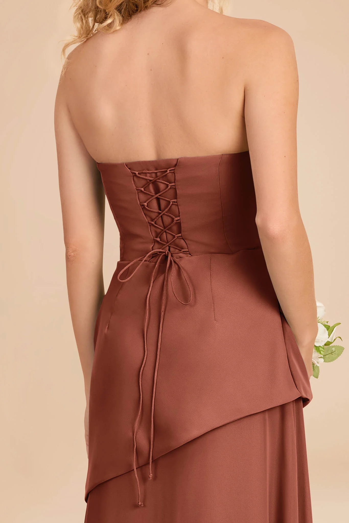 Kai Chiffon Dress - Desert Rose - Image 4