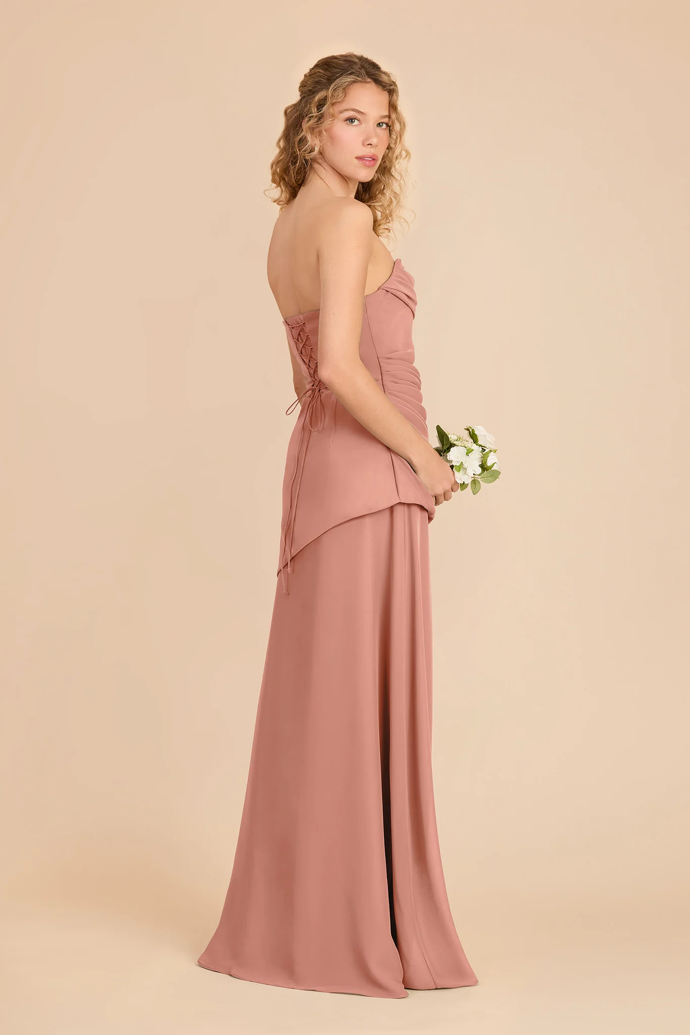 Kai Chiffon Dress - Dusty Rose - Image 3