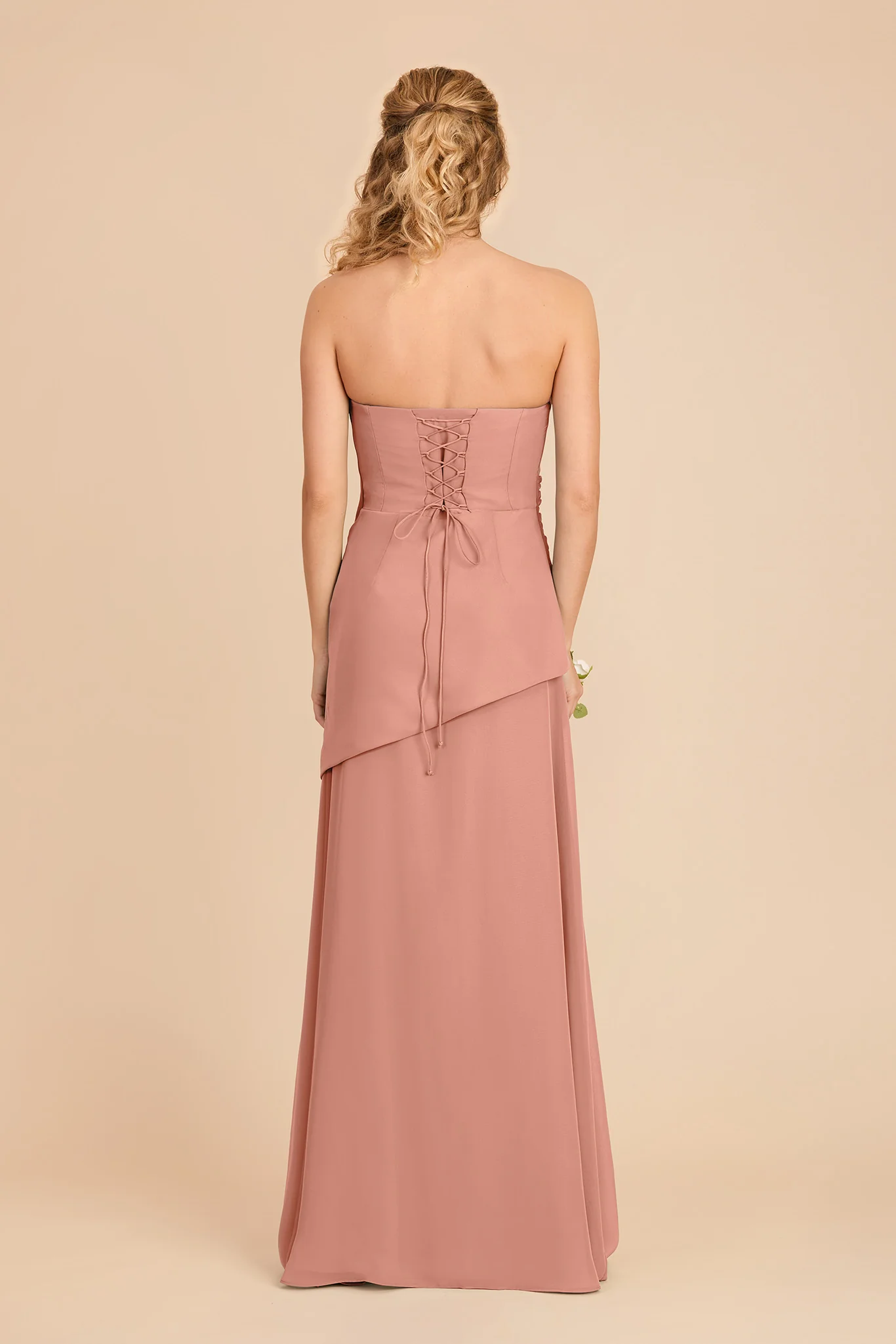 Kai Chiffon Dress - Dusty Rose - Image 5