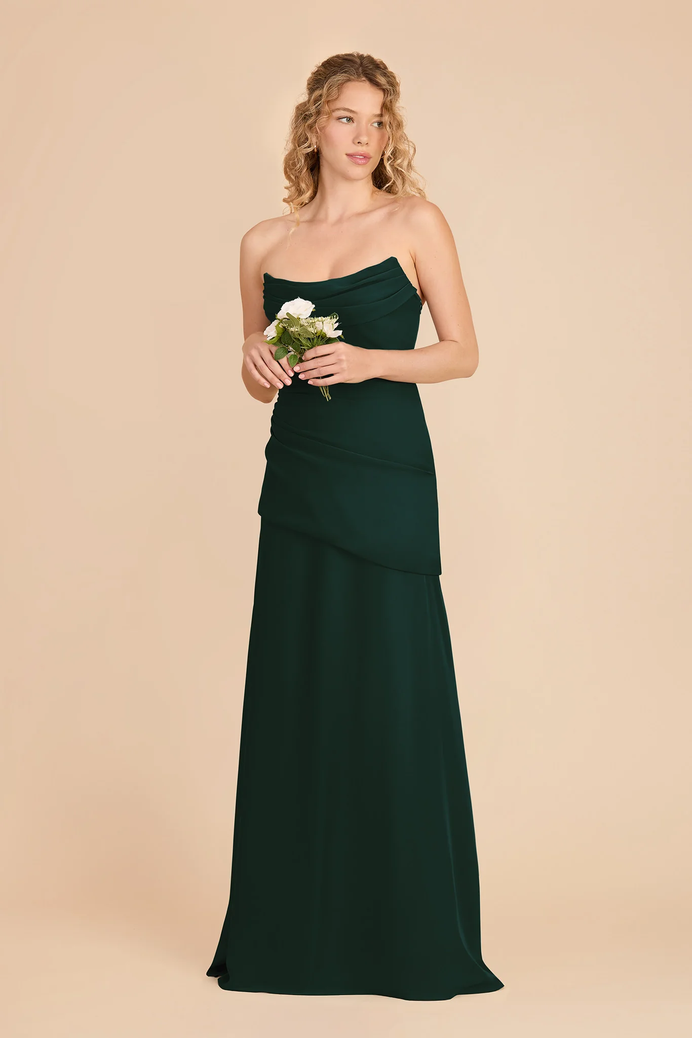Kai Chiffon Dress - Emerald - Image 2