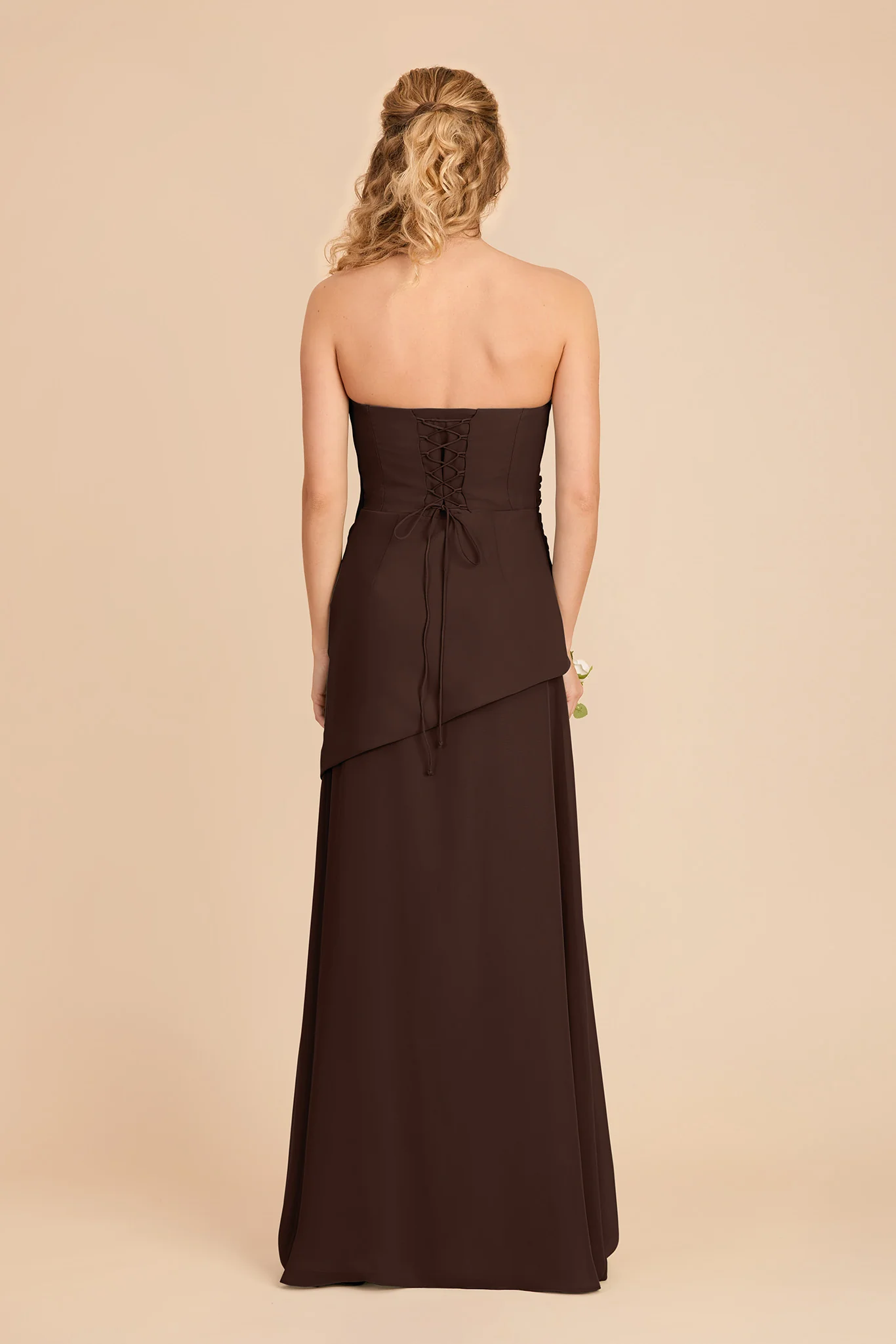 Kai Chiffon Dress - Espresso - Image 5