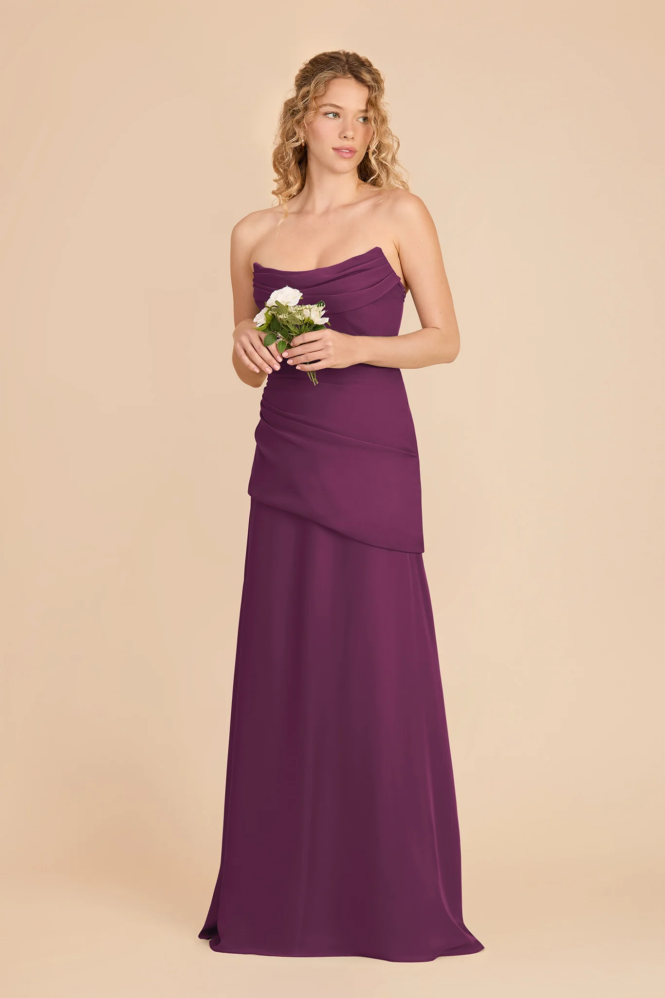 Kai Chiffon Dress - Fig - Image 2
