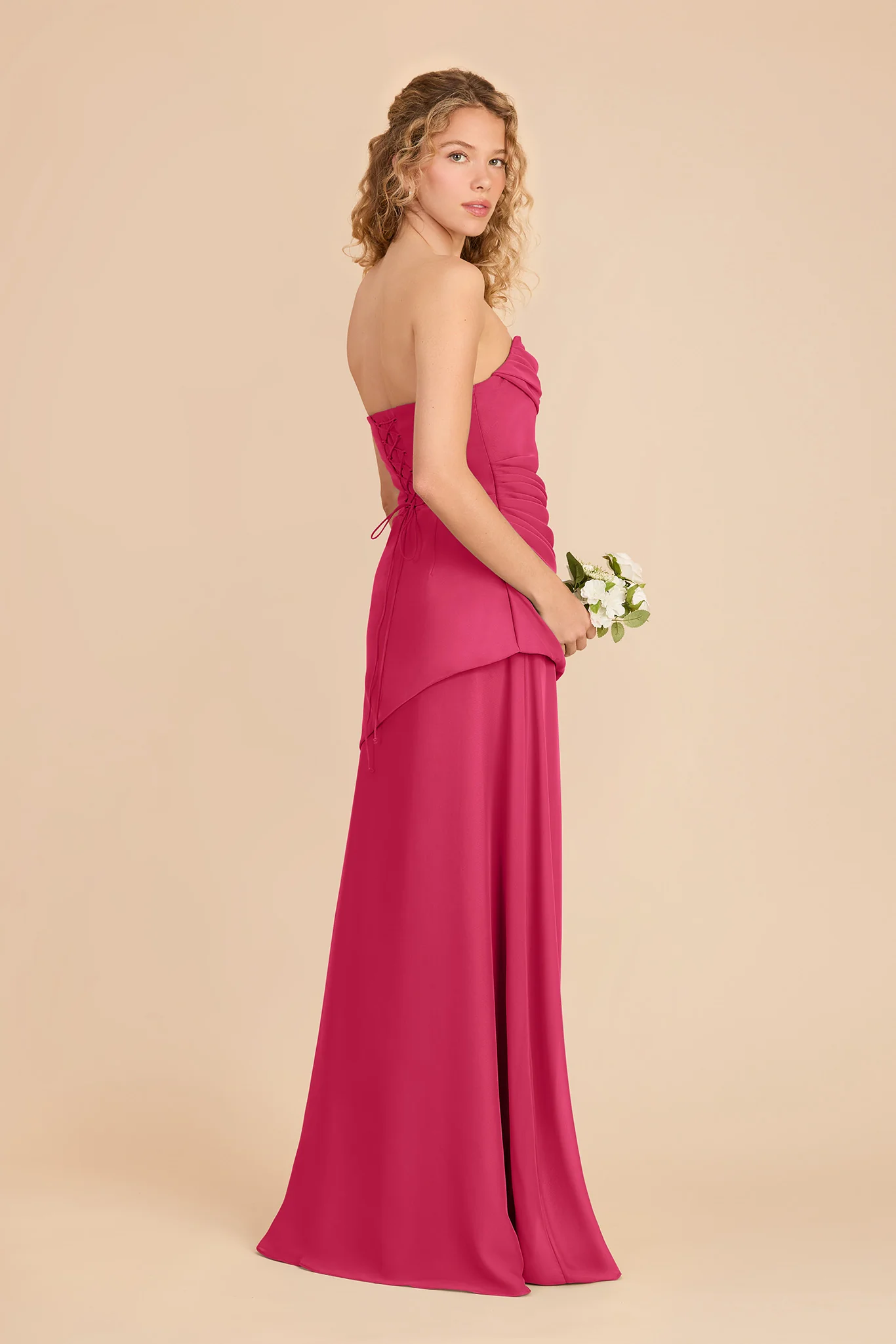 Kai Chiffon Dress - Fuchsia - Image 3