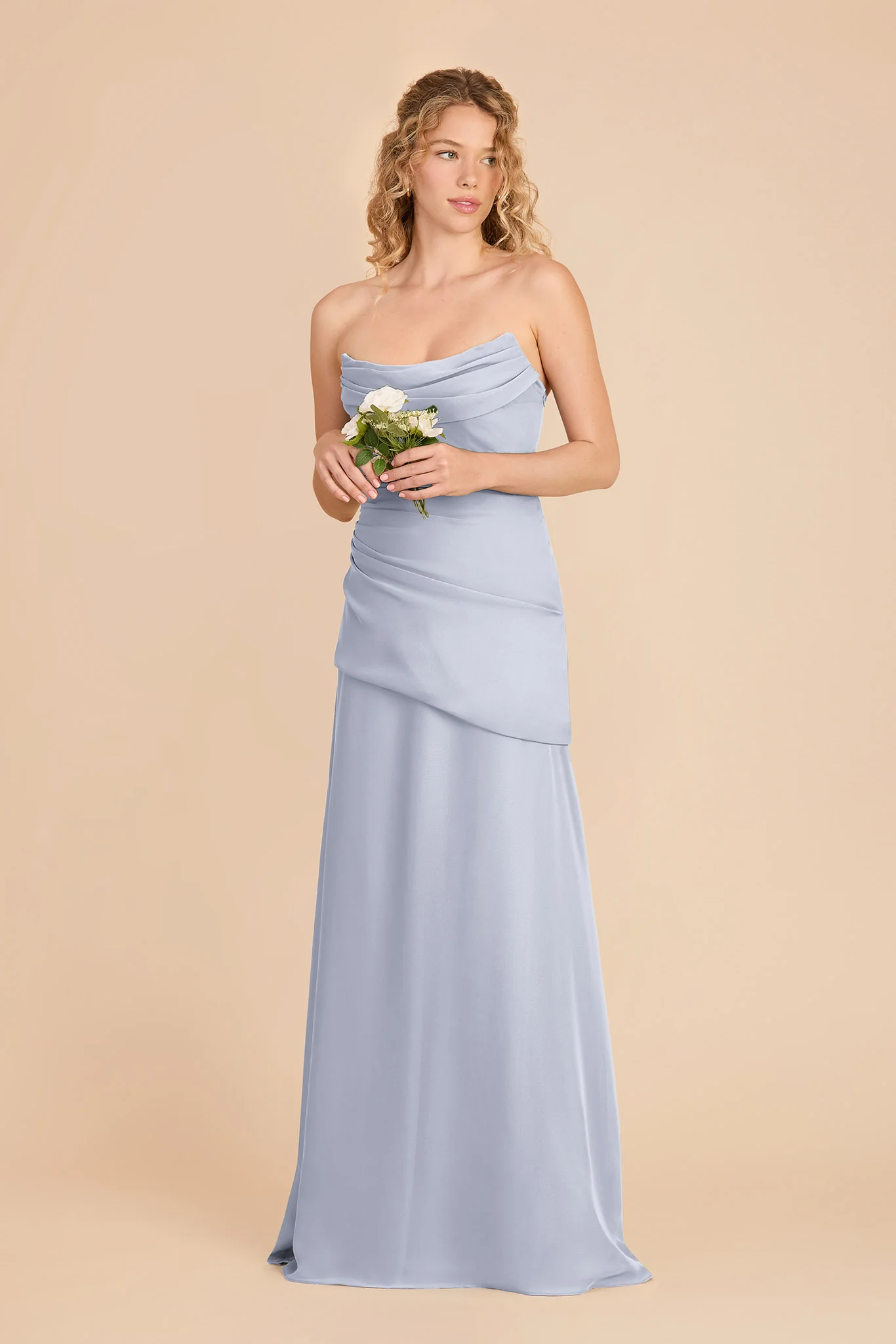 Kai Chiffon Dress - Ice Blue - Image 2
