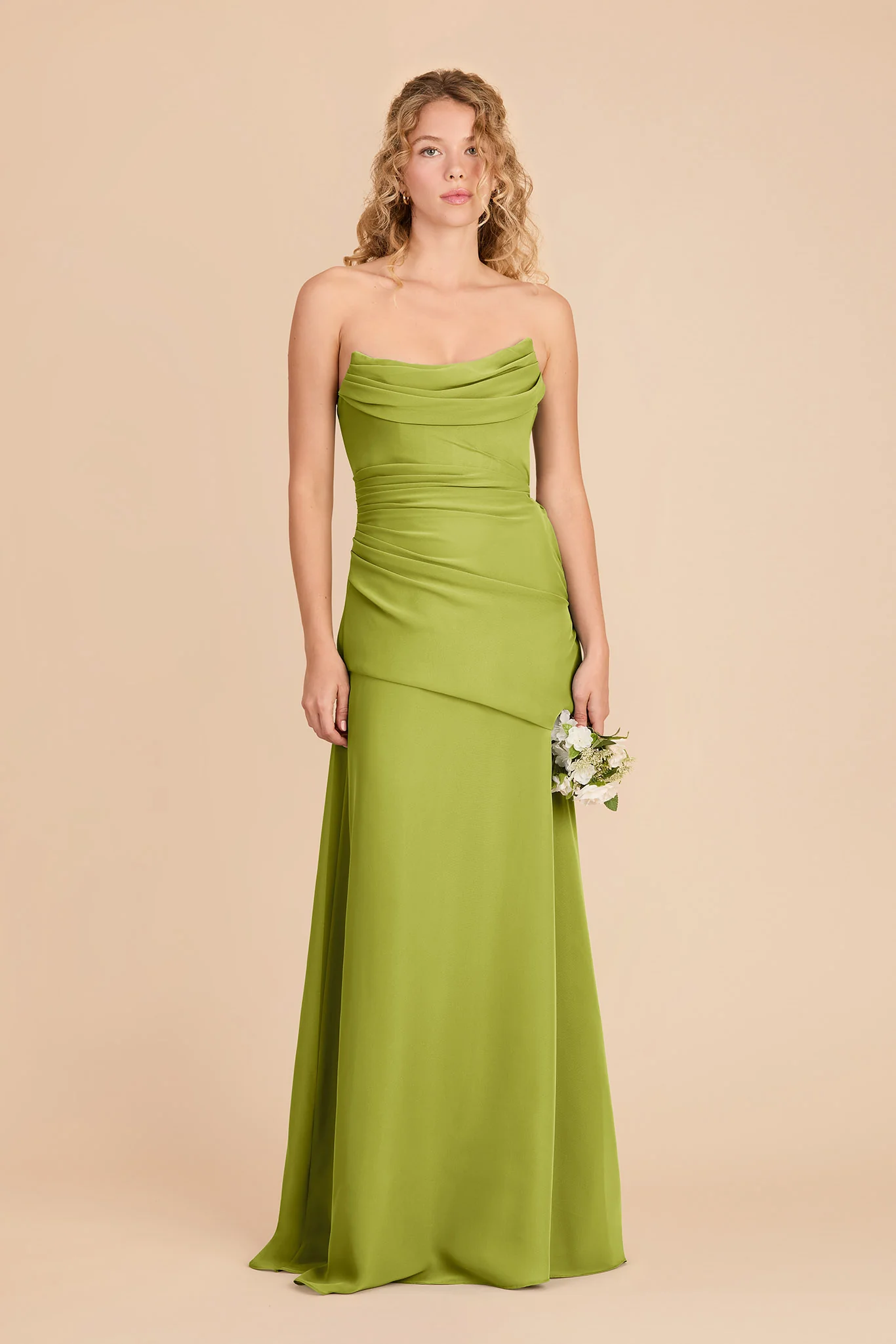 Kai Chiffon Dress - Matcha
