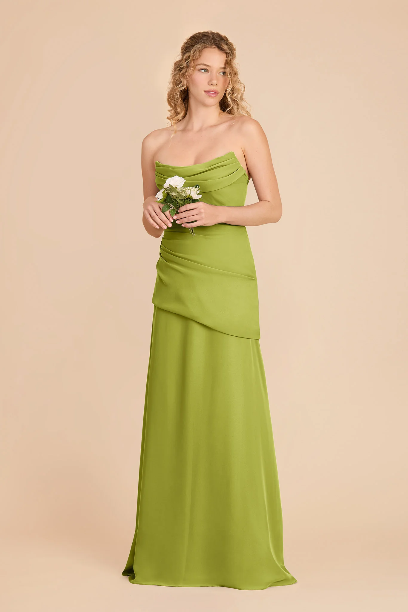 Kai Chiffon Dress - Matcha - Image 2