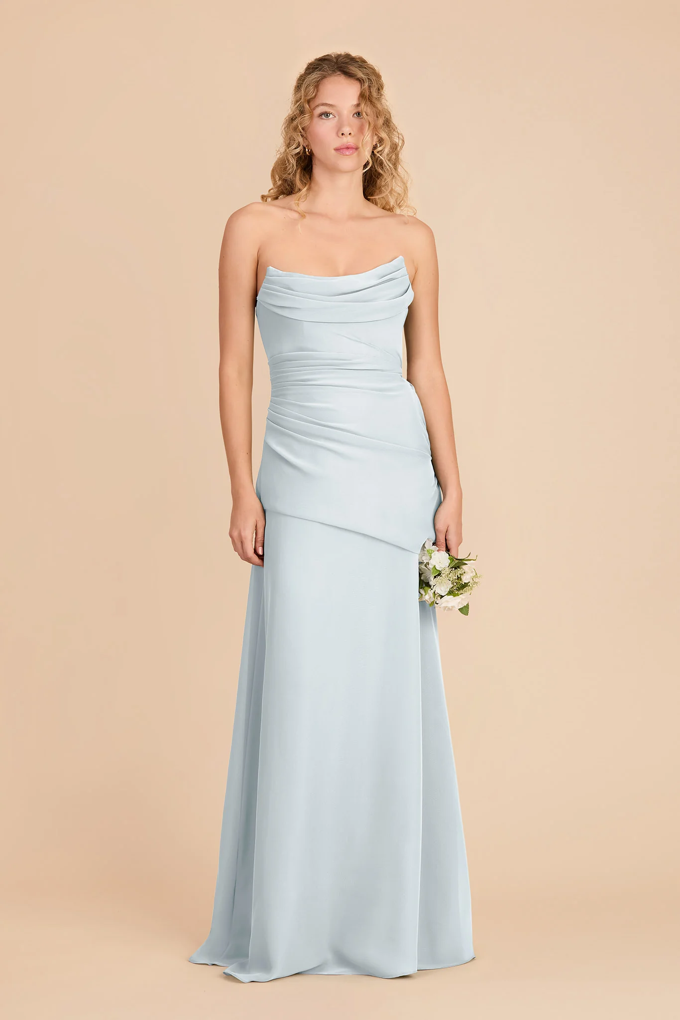 Kai Chiffon Dress - Mist Blue