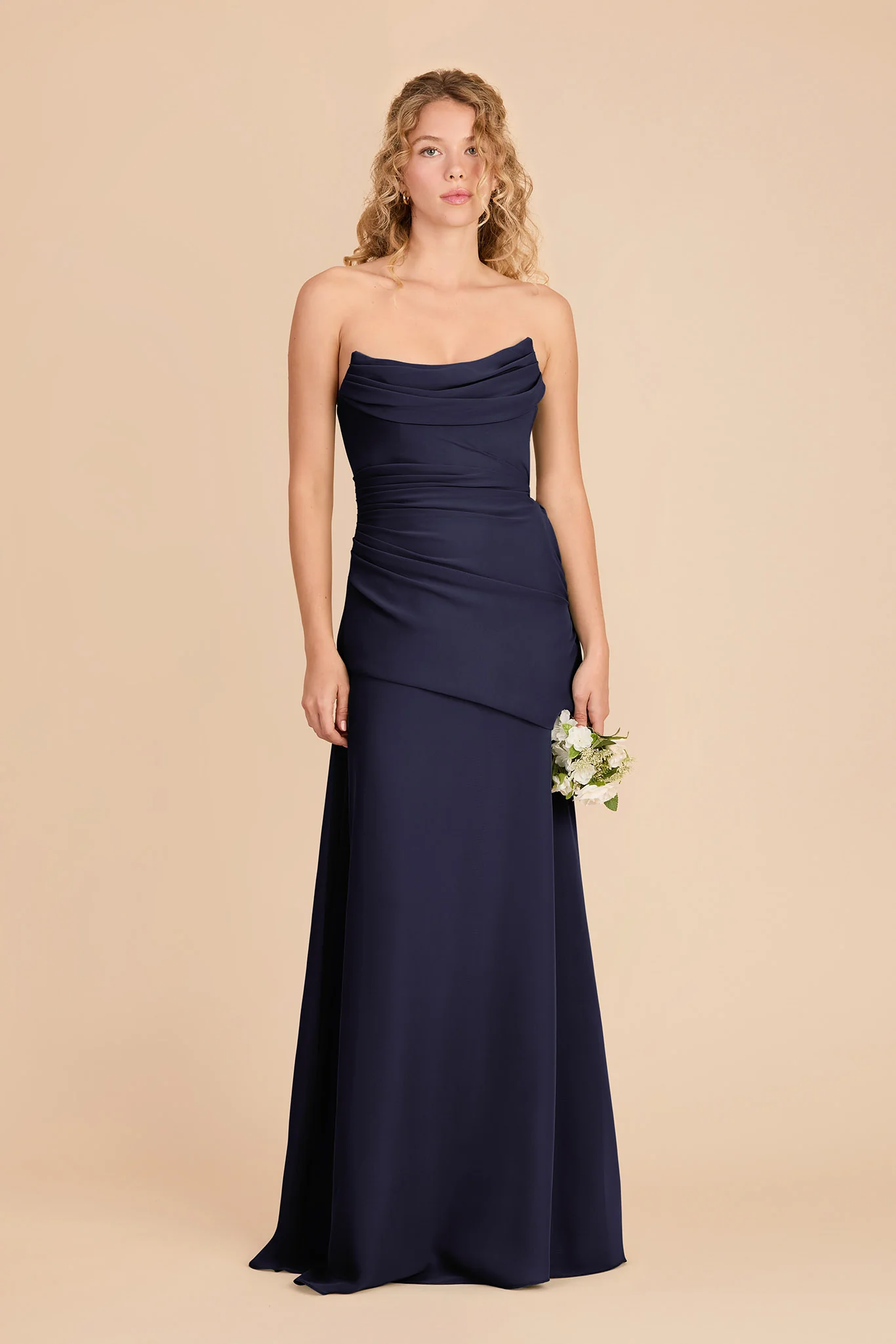 Kai Chiffon Dress - Navy