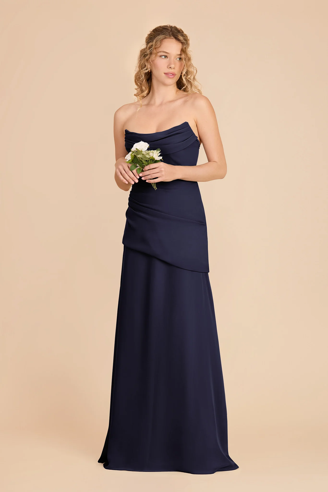 Kai Chiffon Dress - Navy - Image 2
