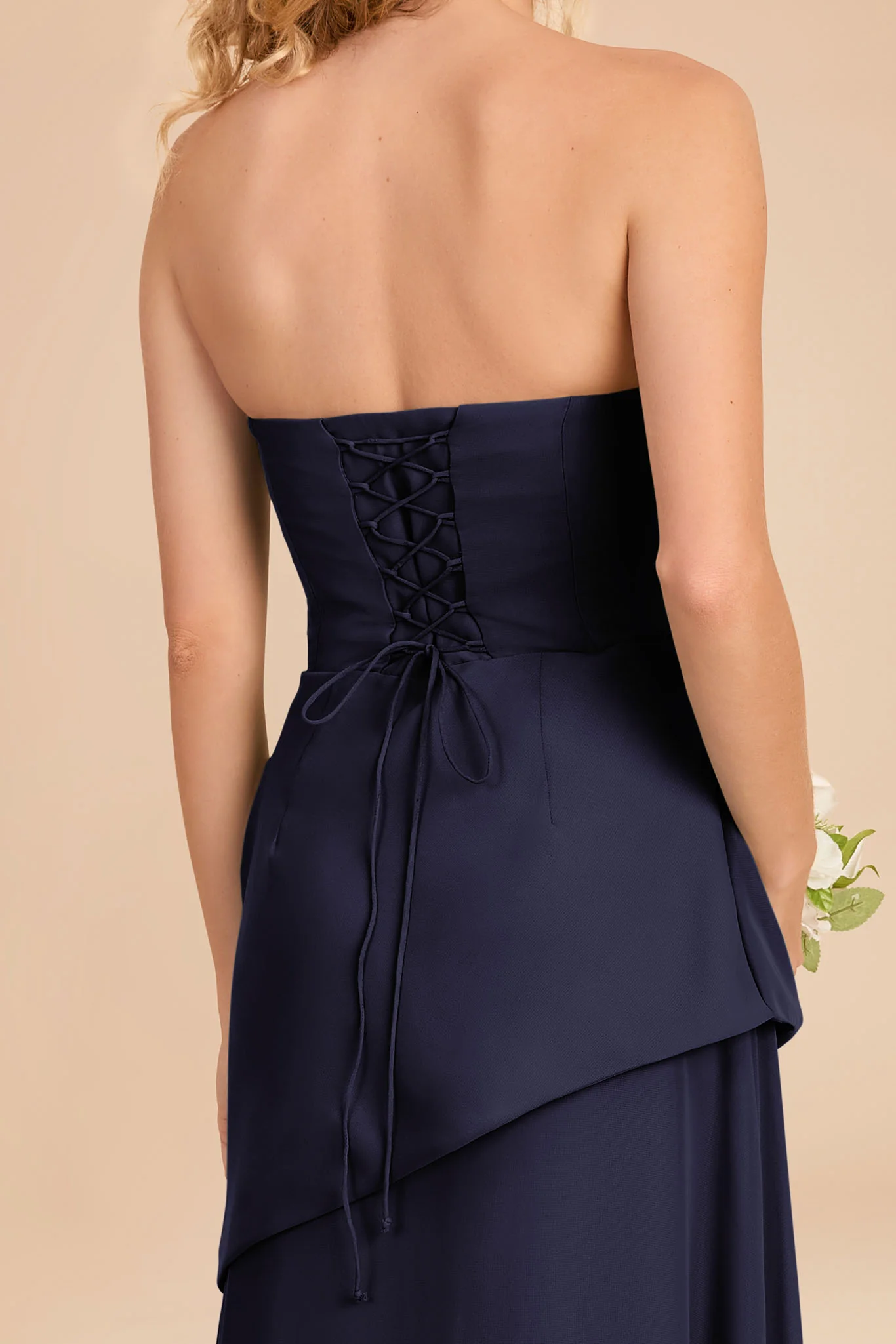 Kai Chiffon Dress - Navy - Image 4