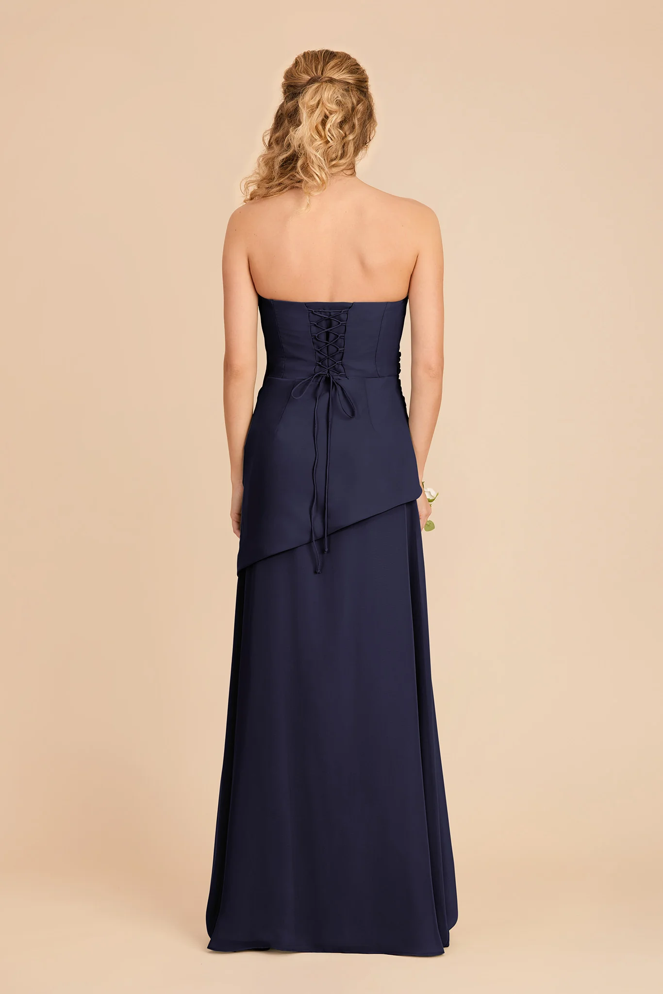Kai Chiffon Dress - Navy - Image 5