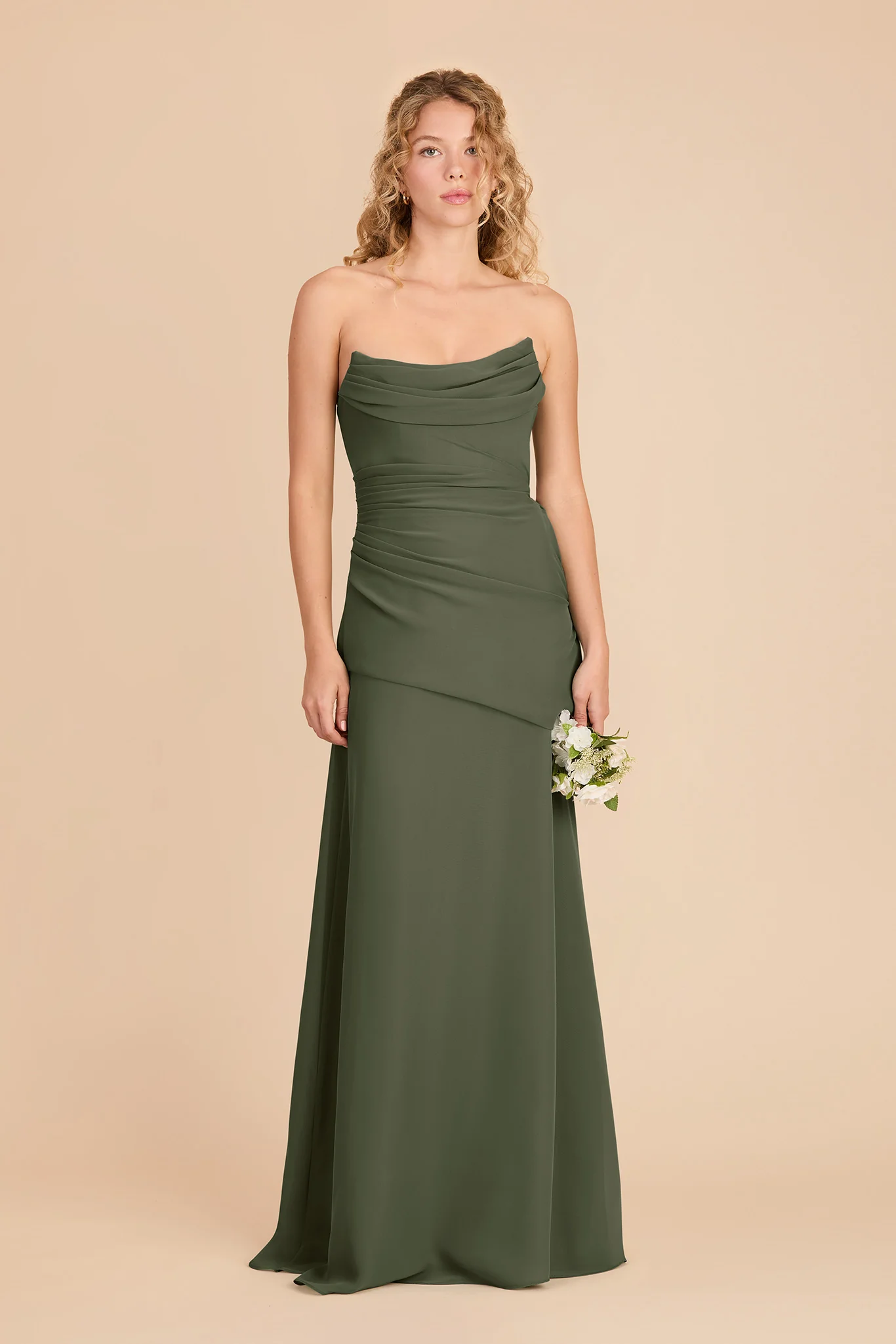 Kai Chiffon Dress - Olive