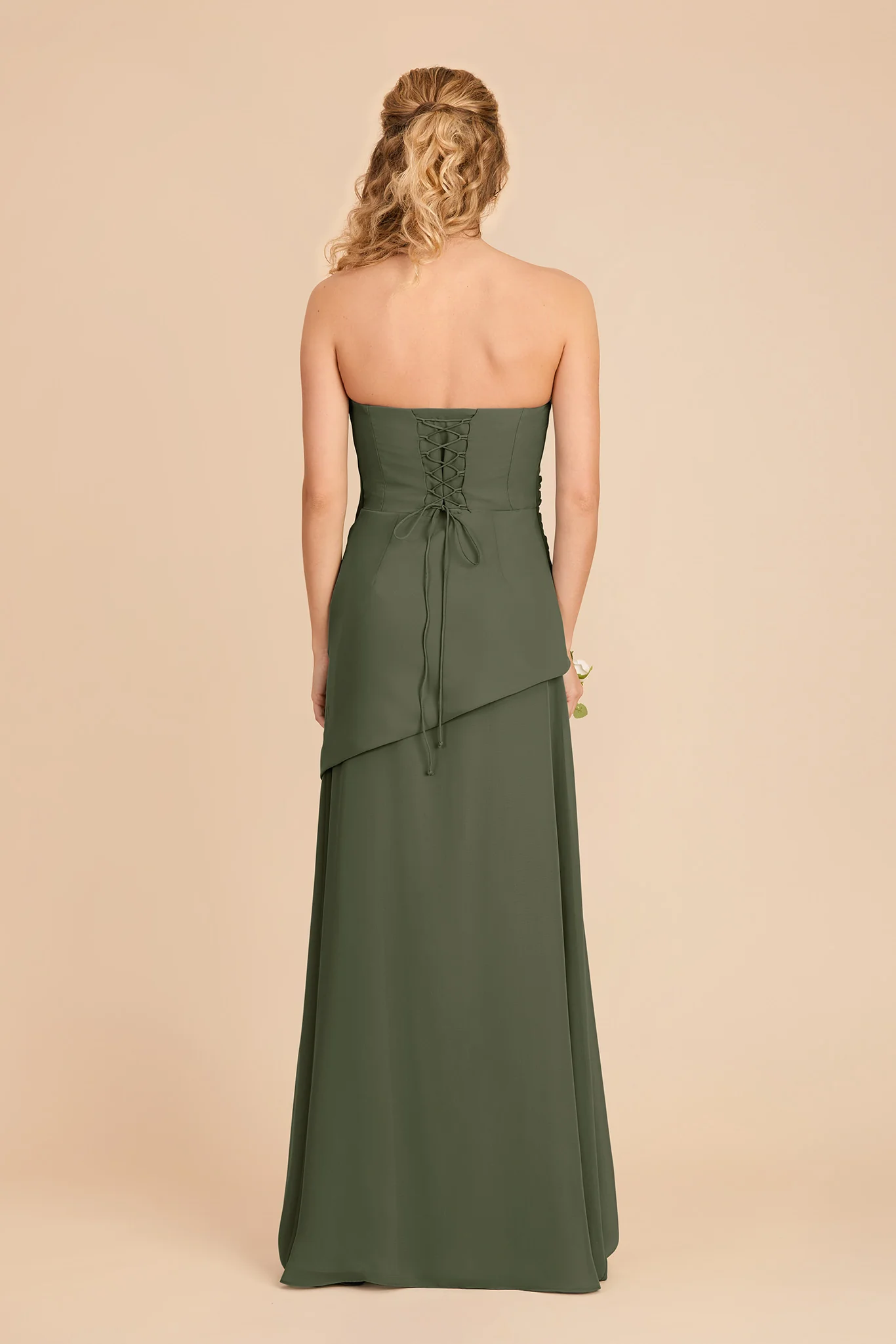 Kai Chiffon Dress - Olive - Image 5