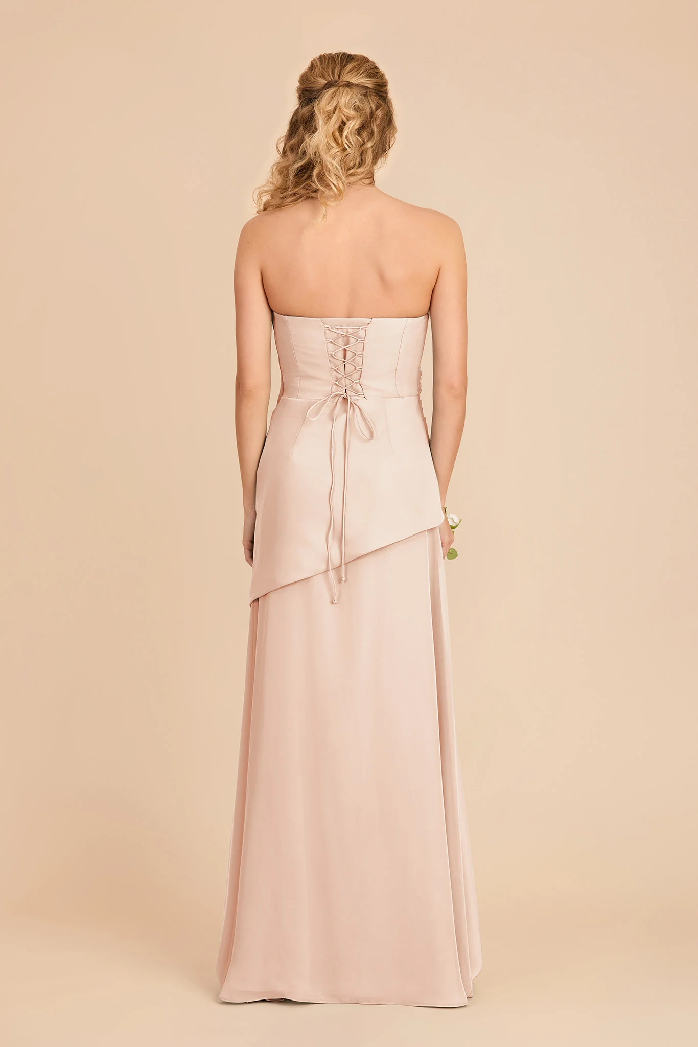 Kai Chiffon Dress - Pale Blush - Image 5