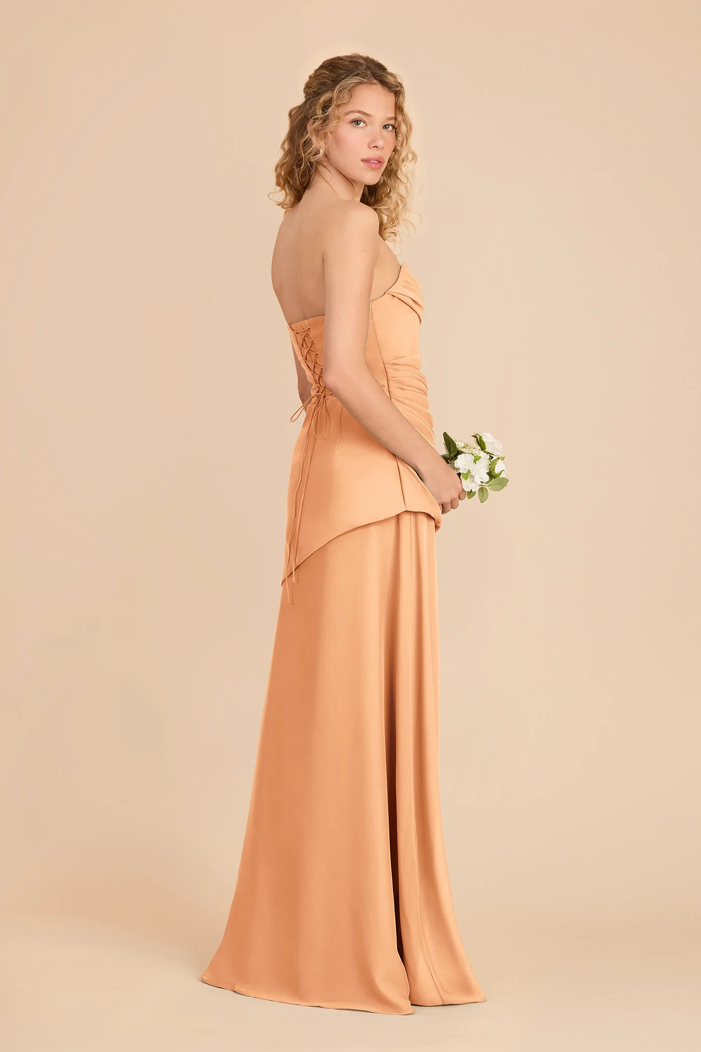 Kai Chiffon Dress - Peach - Image 3