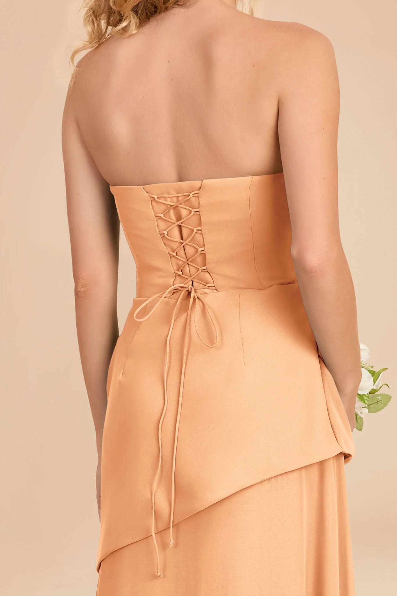 Kai Chiffon Dress - Peach - Image 4
